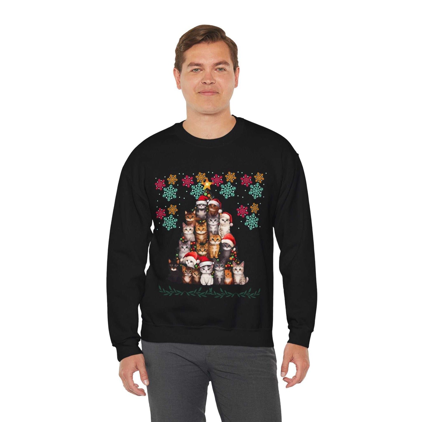 Funny Cats Christmas Sweatshirt, Cat Lover Gift