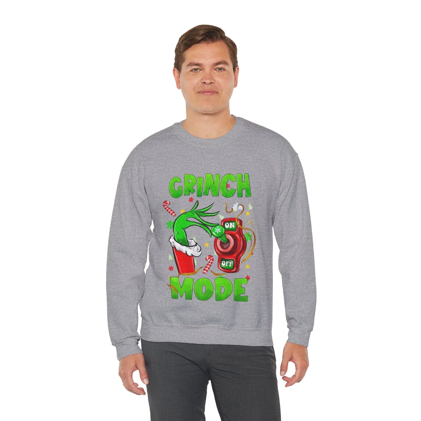 Grinch Mode On Christmas Sweatshirt, Funny Grinch Gift