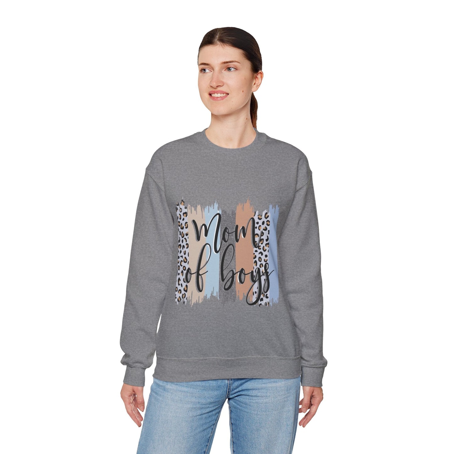 Mom of Boys Crewneck Sweatshirt - Stylish and Cozy Gift for Moms