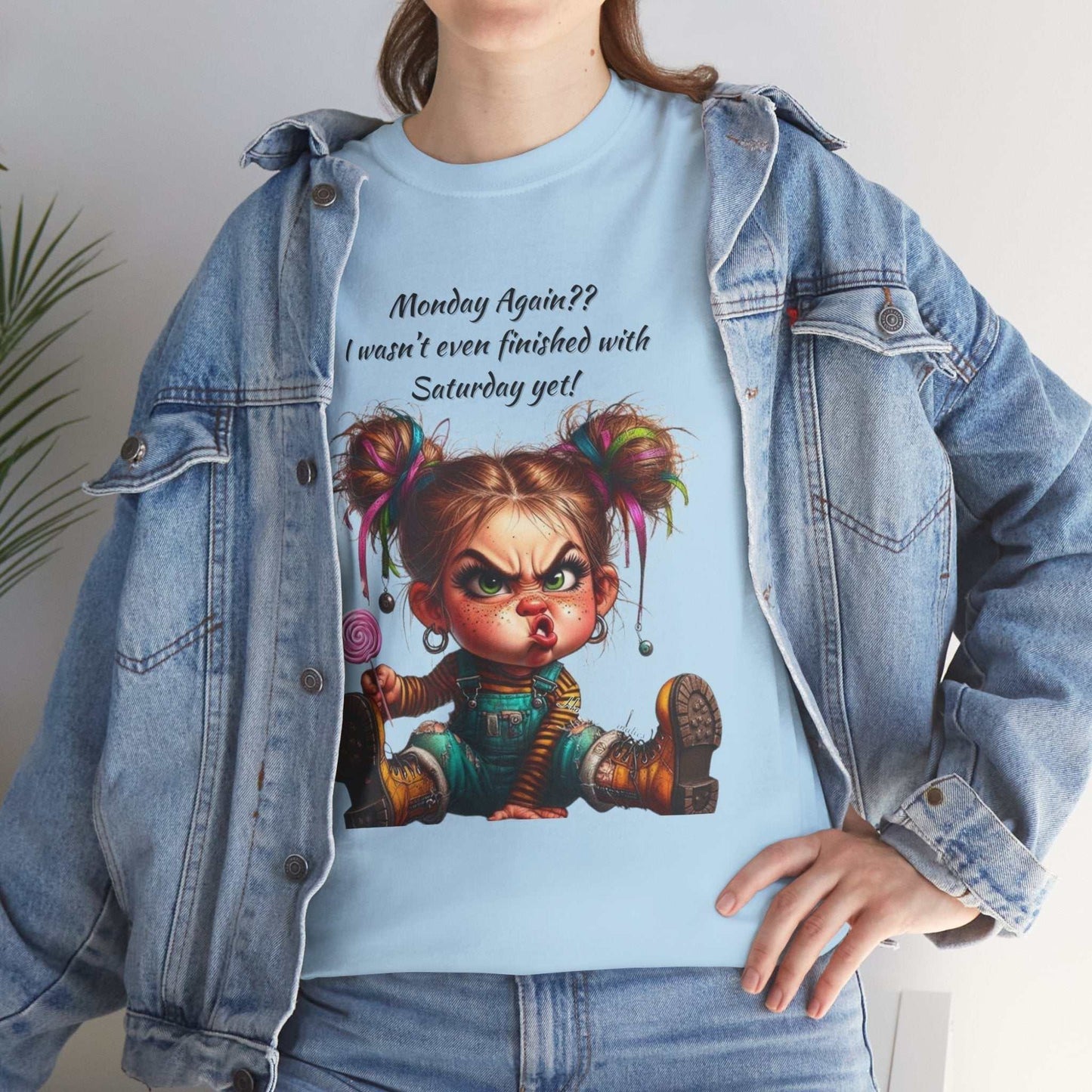 Sassy Cartoon Tee, Funny Graphic Tee, Unisex Cotton Shirt, Quirky Gift