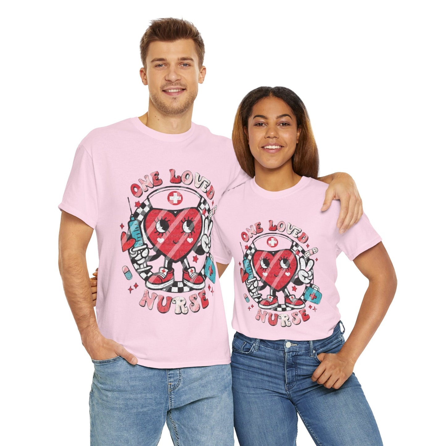 One Love Nurse T-Shirt, Nurse Heart Loved Gift