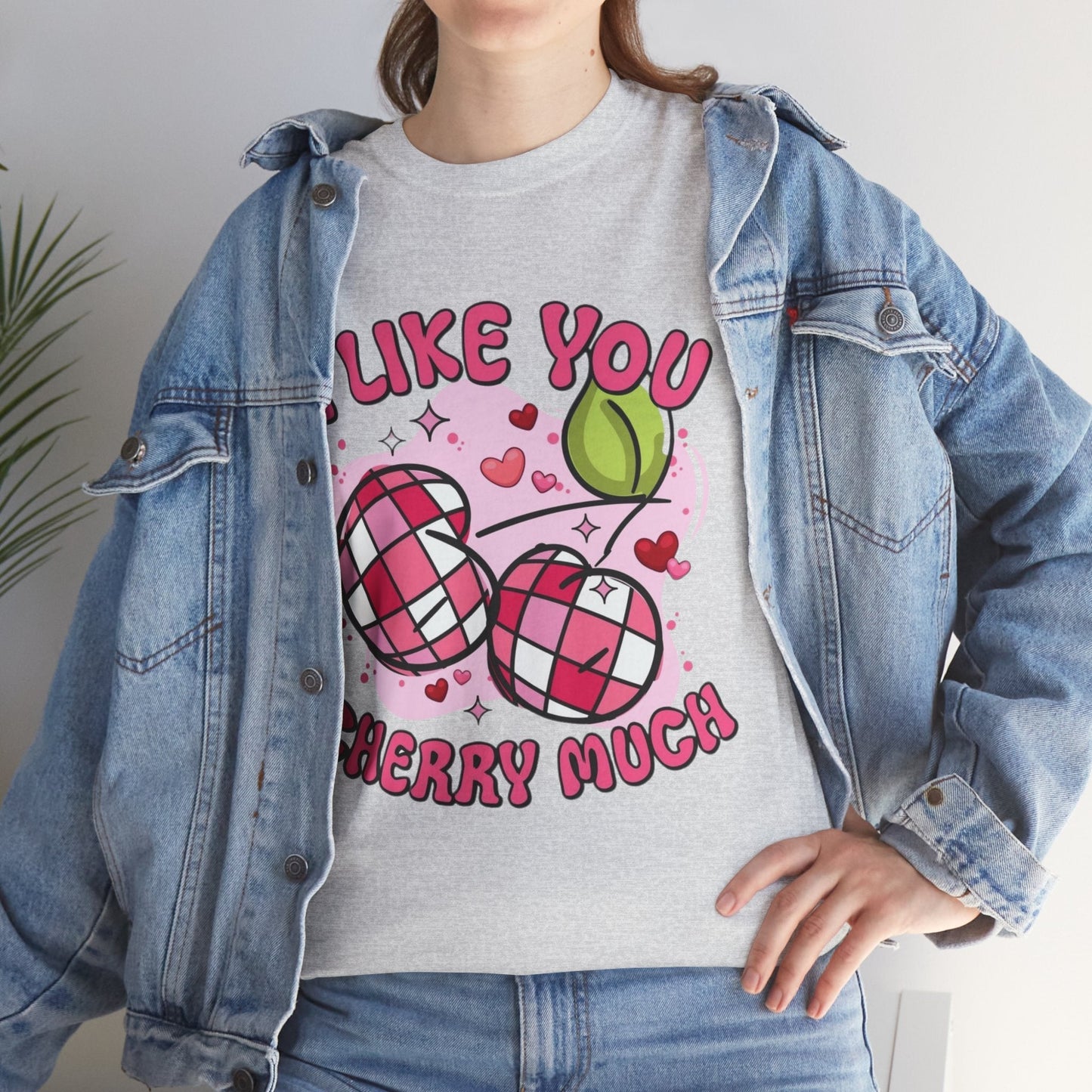 I Like You Cherry Much T-shirt , Valentines Day Cherry Gift