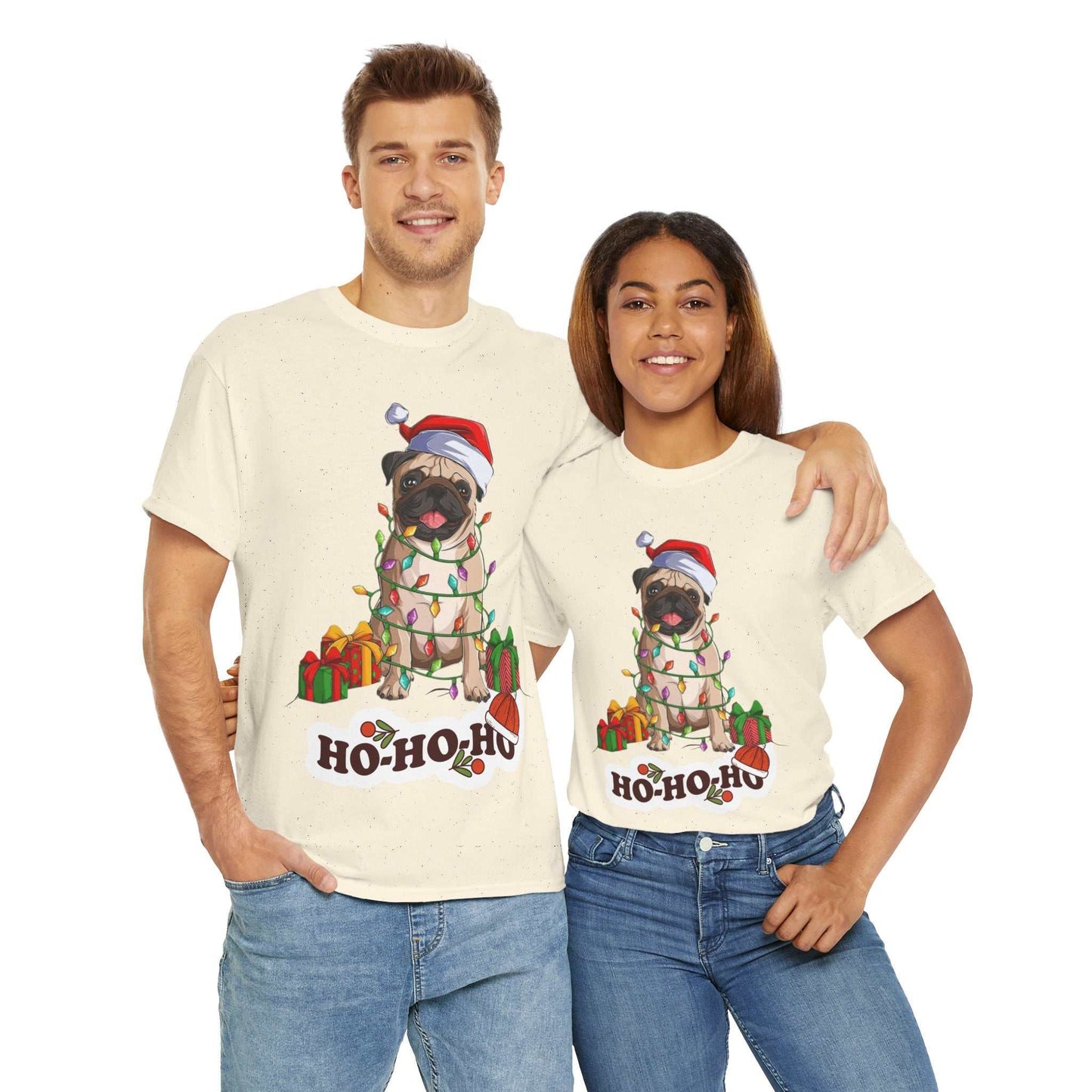 Cute Christmas dog shirt for dog lovers, festive attire featuring holiday-themed graphics.