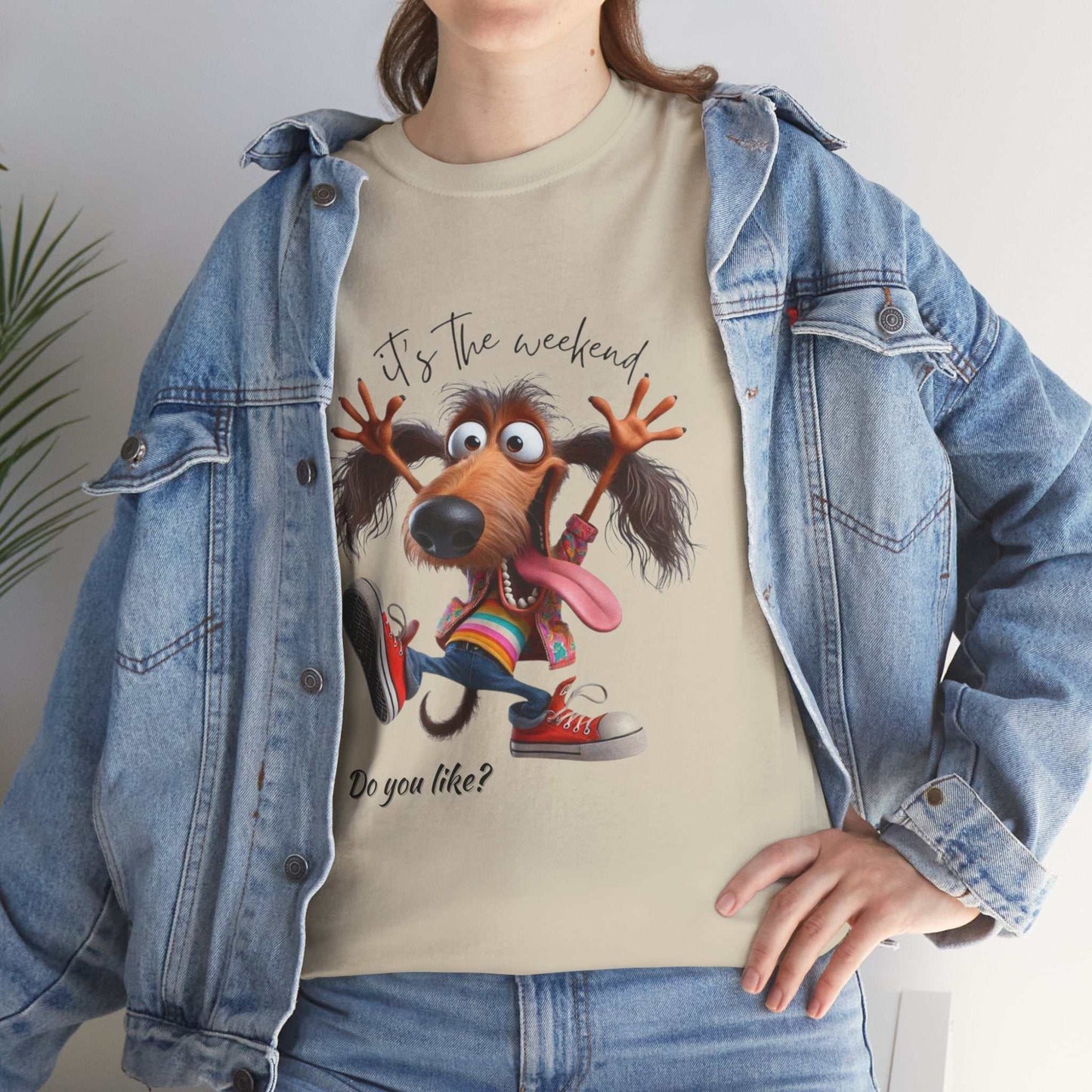 Weekend Vibe Graphic Tee, Unisex Cotton T-Shirt, Dog Lover Gift