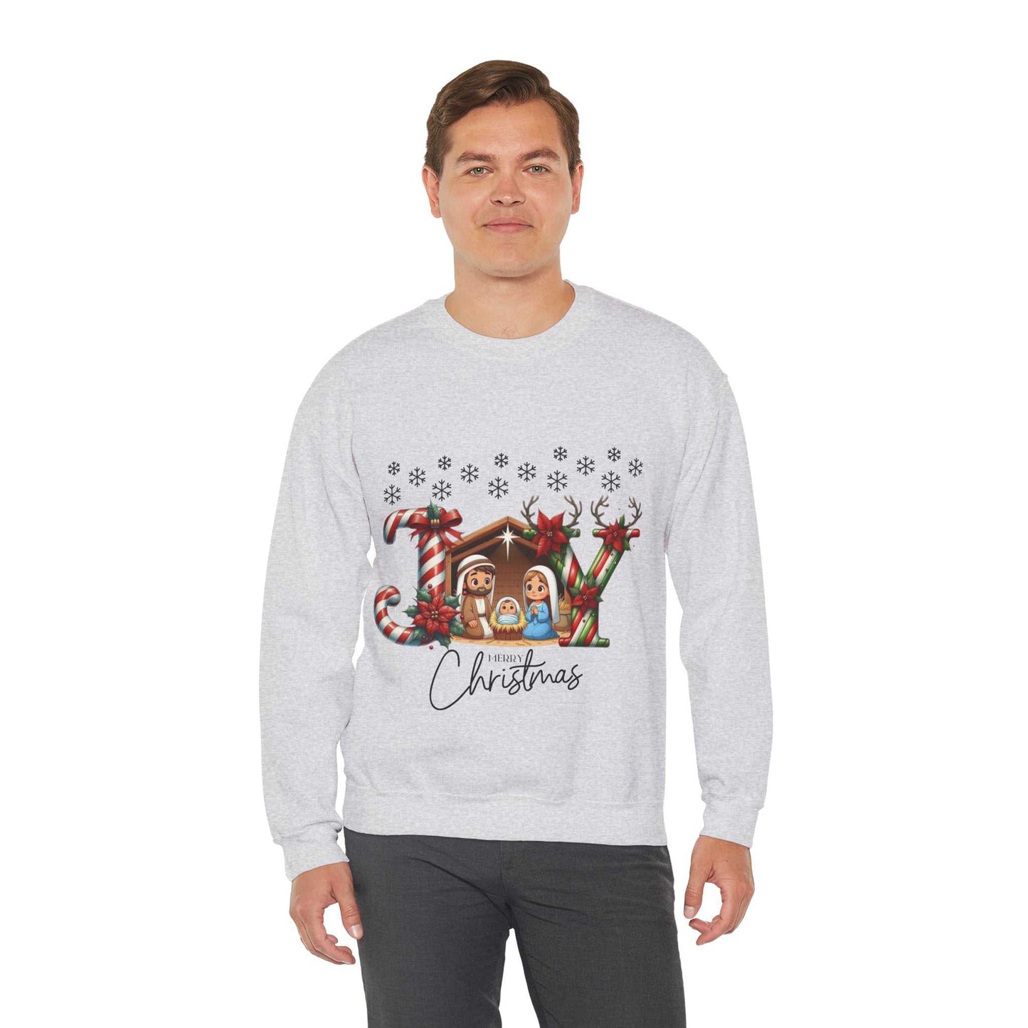 Joy To The World Sweatshirt, Christmas Baby Jesus Gift, Cute Jesus Sweatshirt