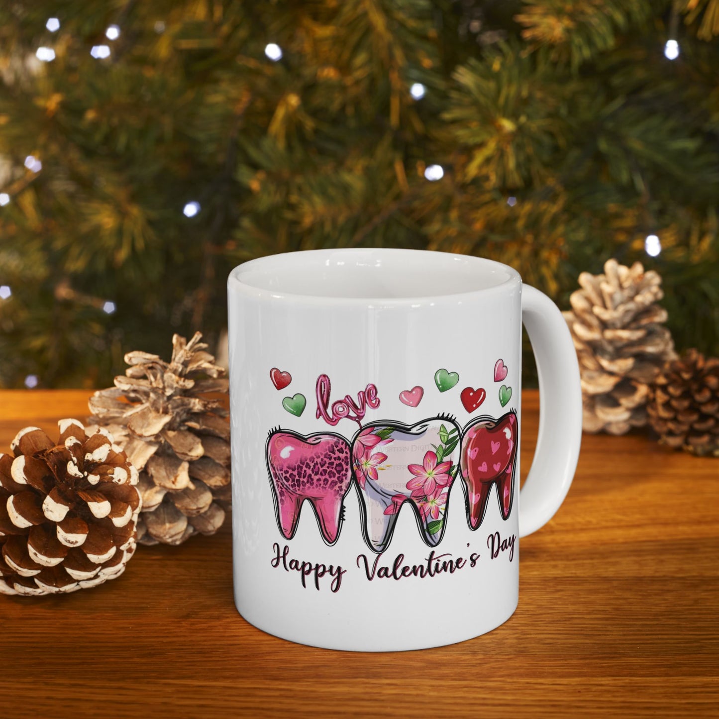 Dental Love Happy Valentines Day Mugs, Dental Hygienist Gift