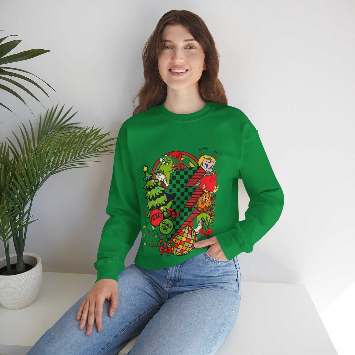 Merry Grinchmas Sweatshirt, Disco Christmas Gift