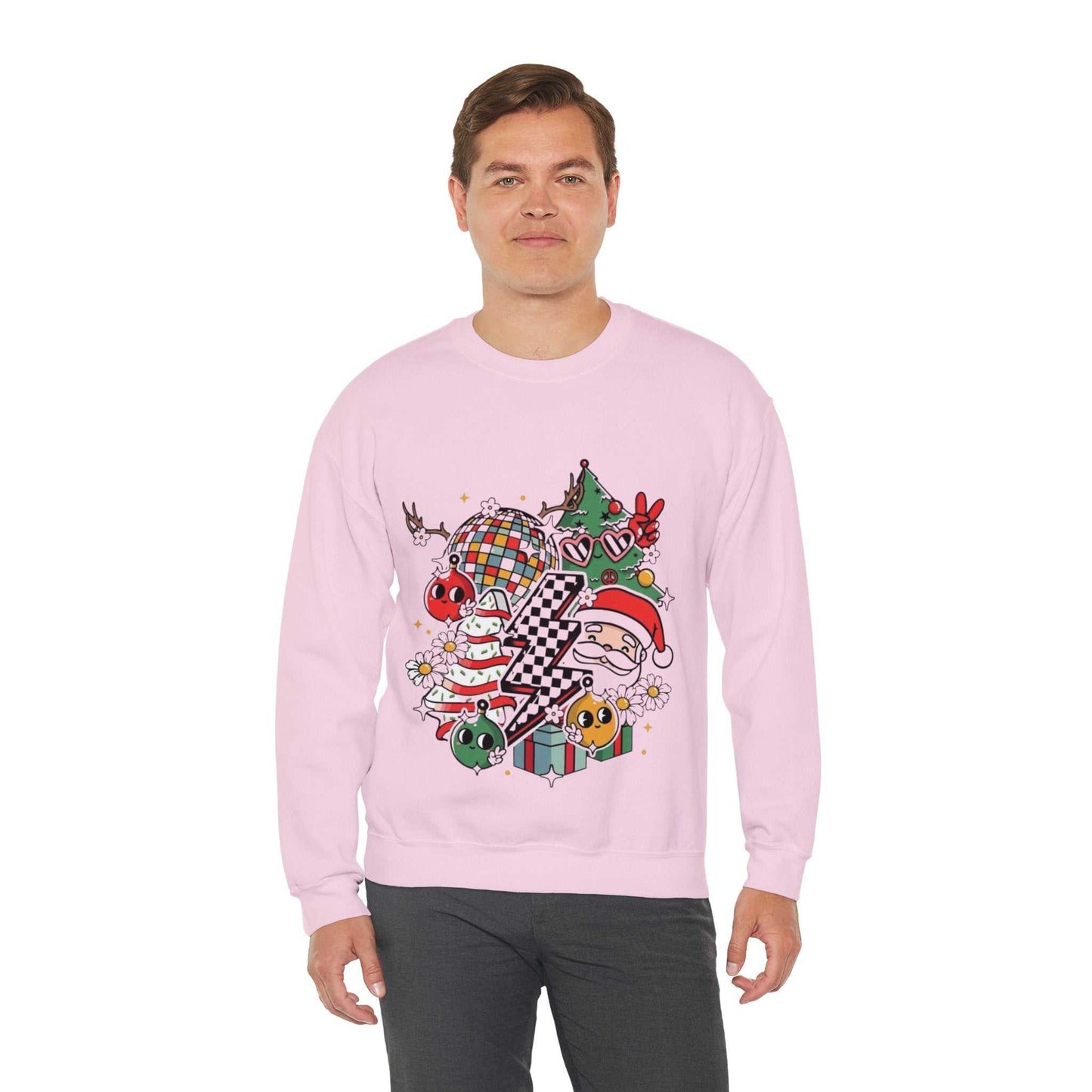 Christmas Disco Long Sleeve Sweatshirt, Disco Holiday Gift