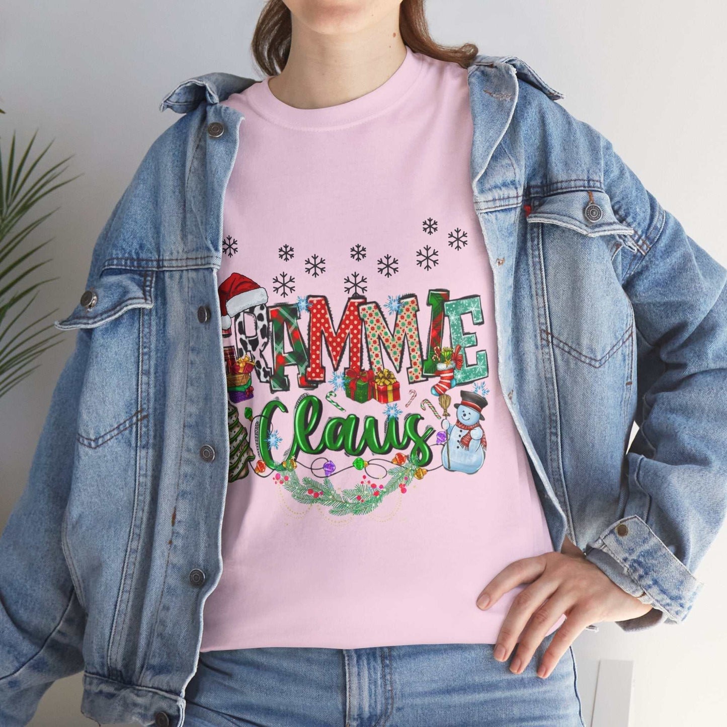 Grammie Claus Shirt, Christmas Gift For Granny, Holiday Grandma T- Shirt