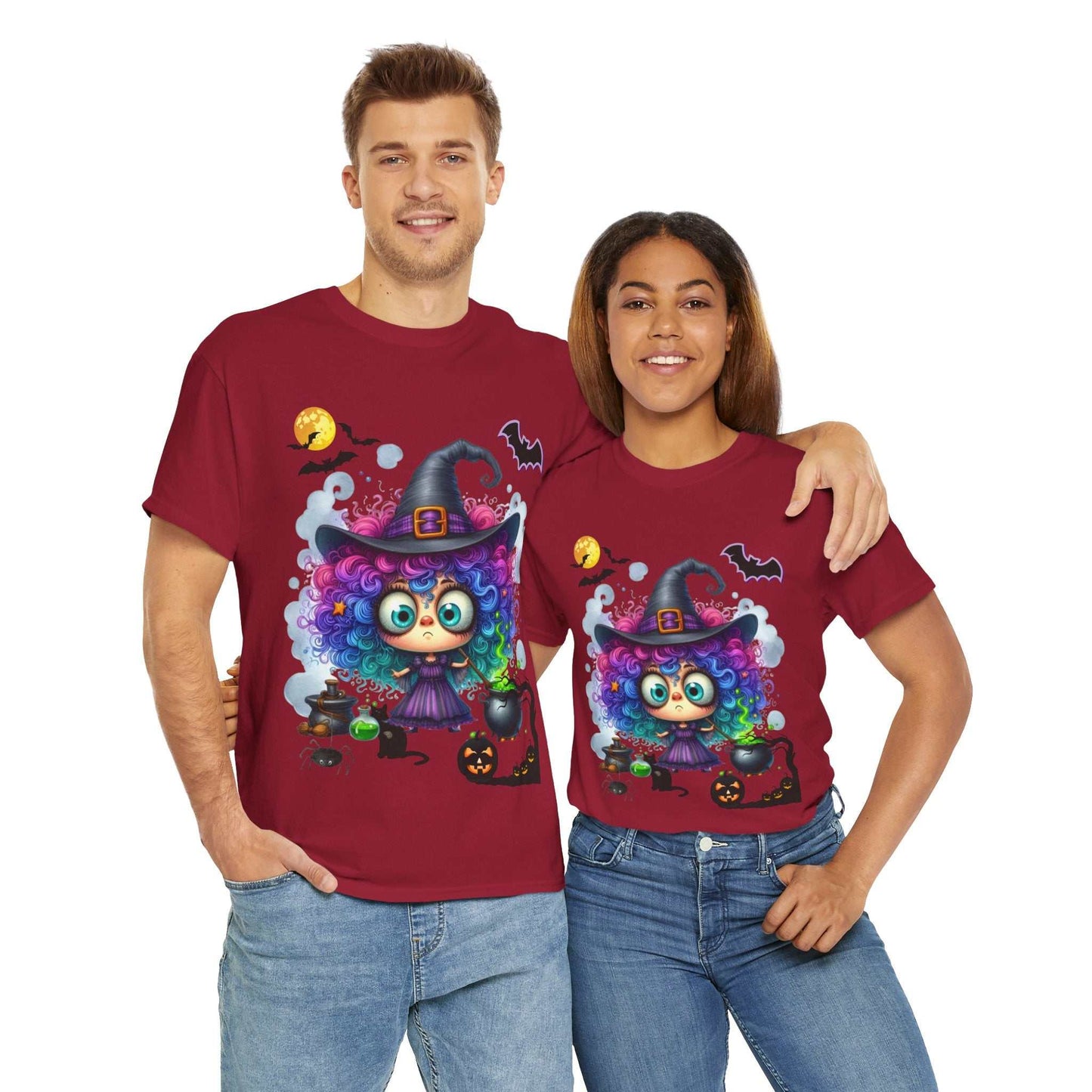 Colorful Halloween Girl Shirt featuring a cute ghost design; perfect for spooky season.