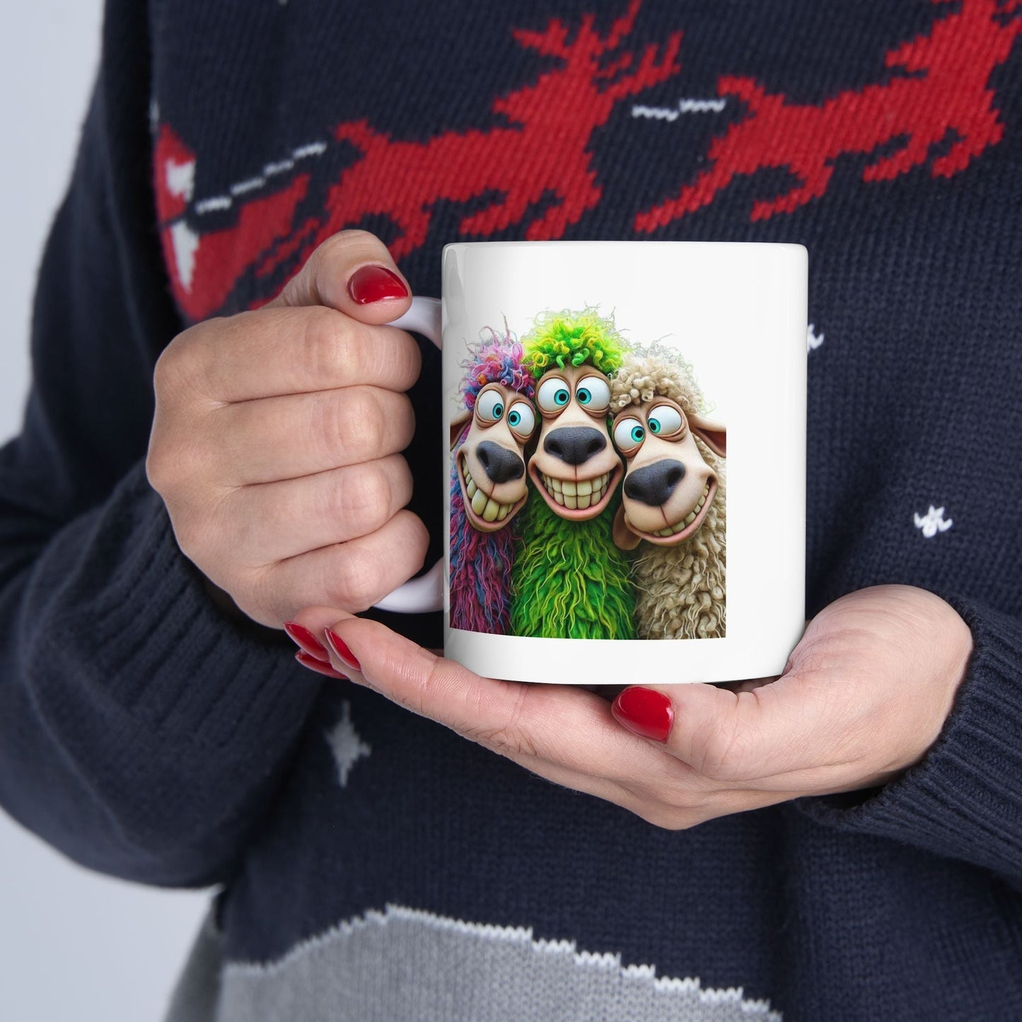 Funny Sheep Ceramic Mug - Perfect for Coffee Lovers and Gift Givers