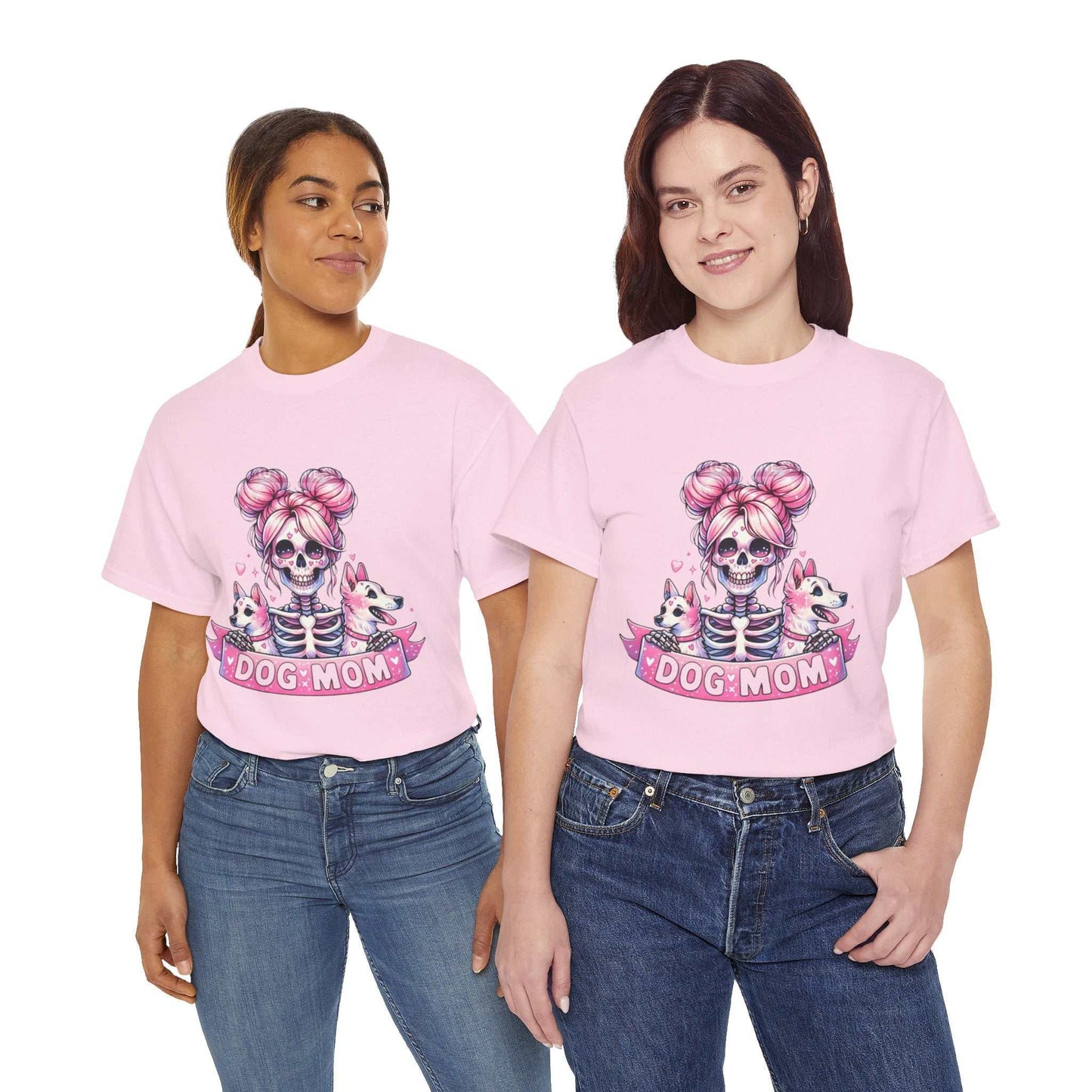 Dog Mom Halloween Shirt with skeleton dog design, perfect gift for pet lovers.