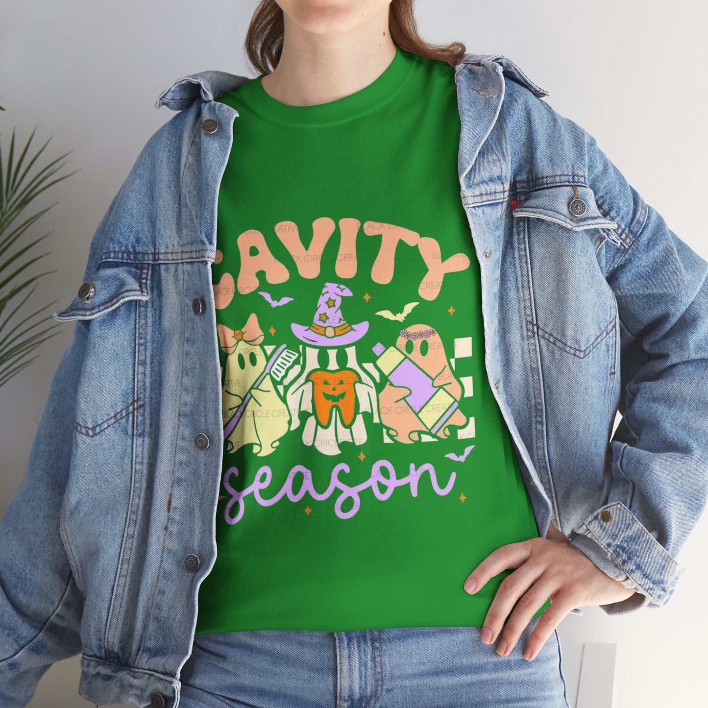 Cavity Season Unisex Tee, Fun Halloween Shirt, Autumn Vibes, Gift for Dentist