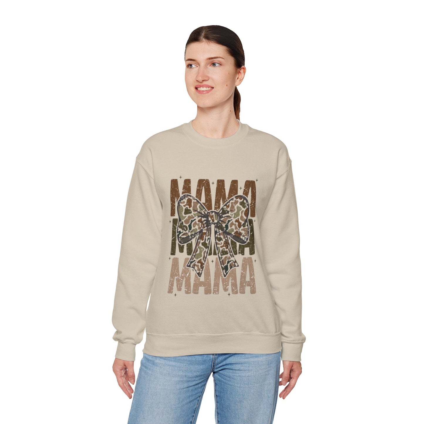 Mama Bow Camo Crewneck Sweatshirt - Perfect Gift for Moms