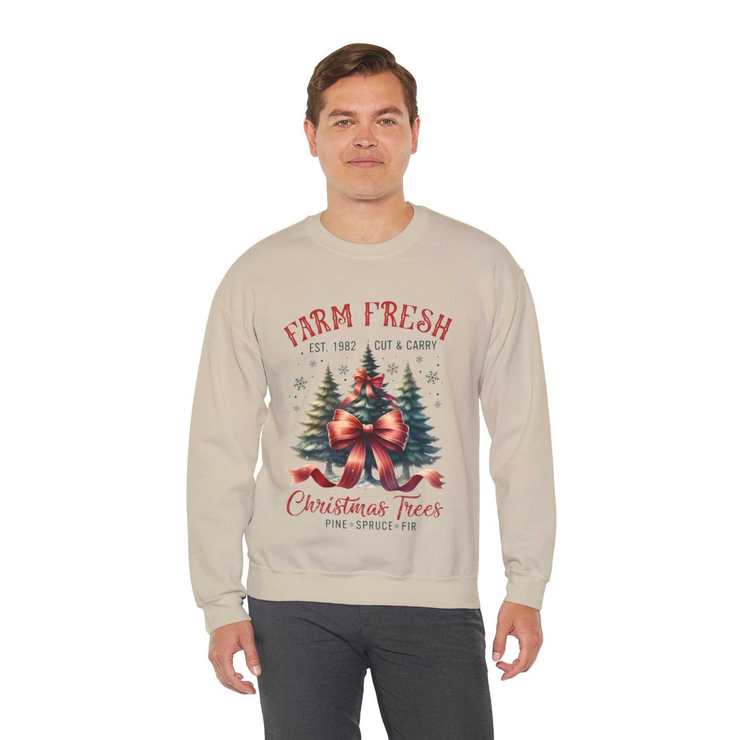 Farm Fresh Christmas Trees Sweatshirt, Christmas Holiday Gift