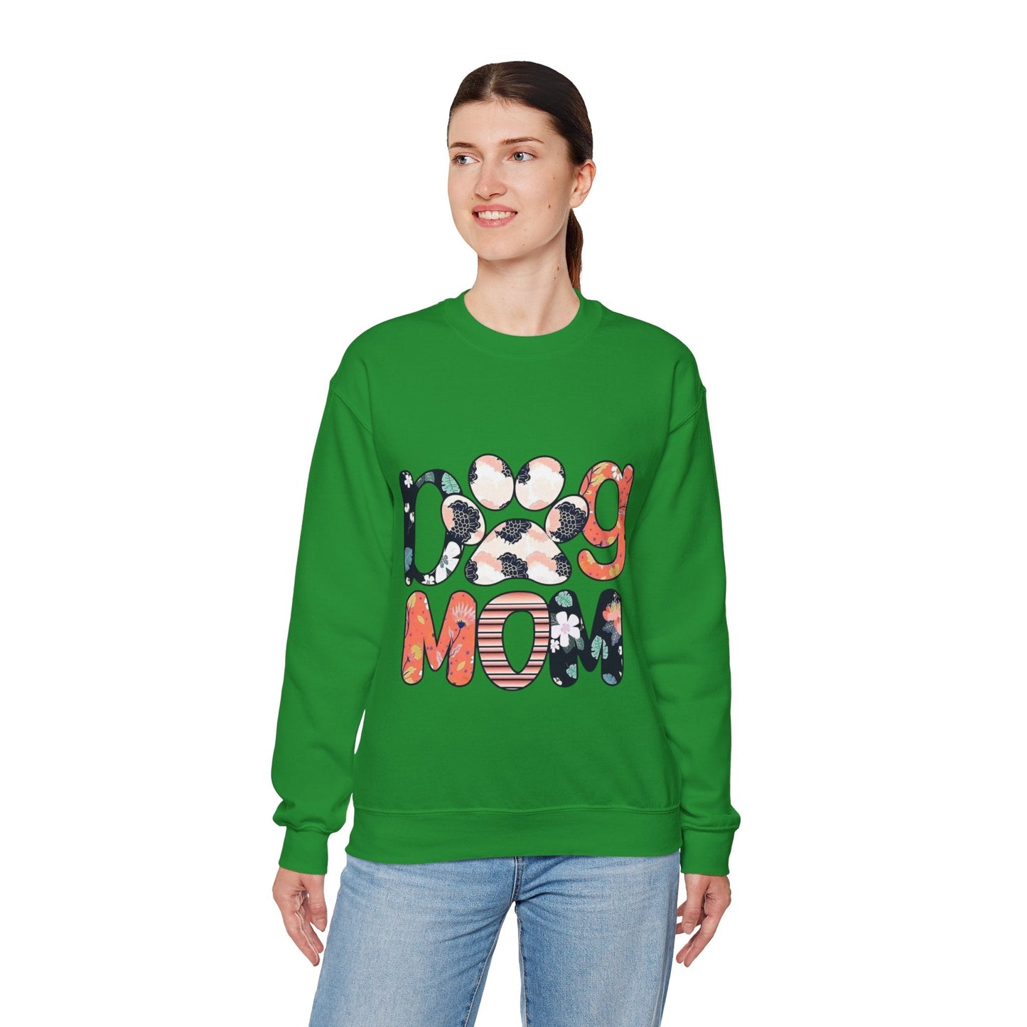 Floral Dog Mom Sweatshirt - Cozy Unisex Crewneck for Pet Lovers