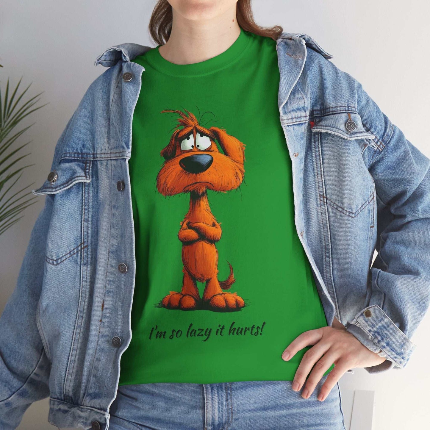 Lazy Dog Graphic Tee, Funny T-Shirt for Dog Lovers, Gift for Animal Lovers