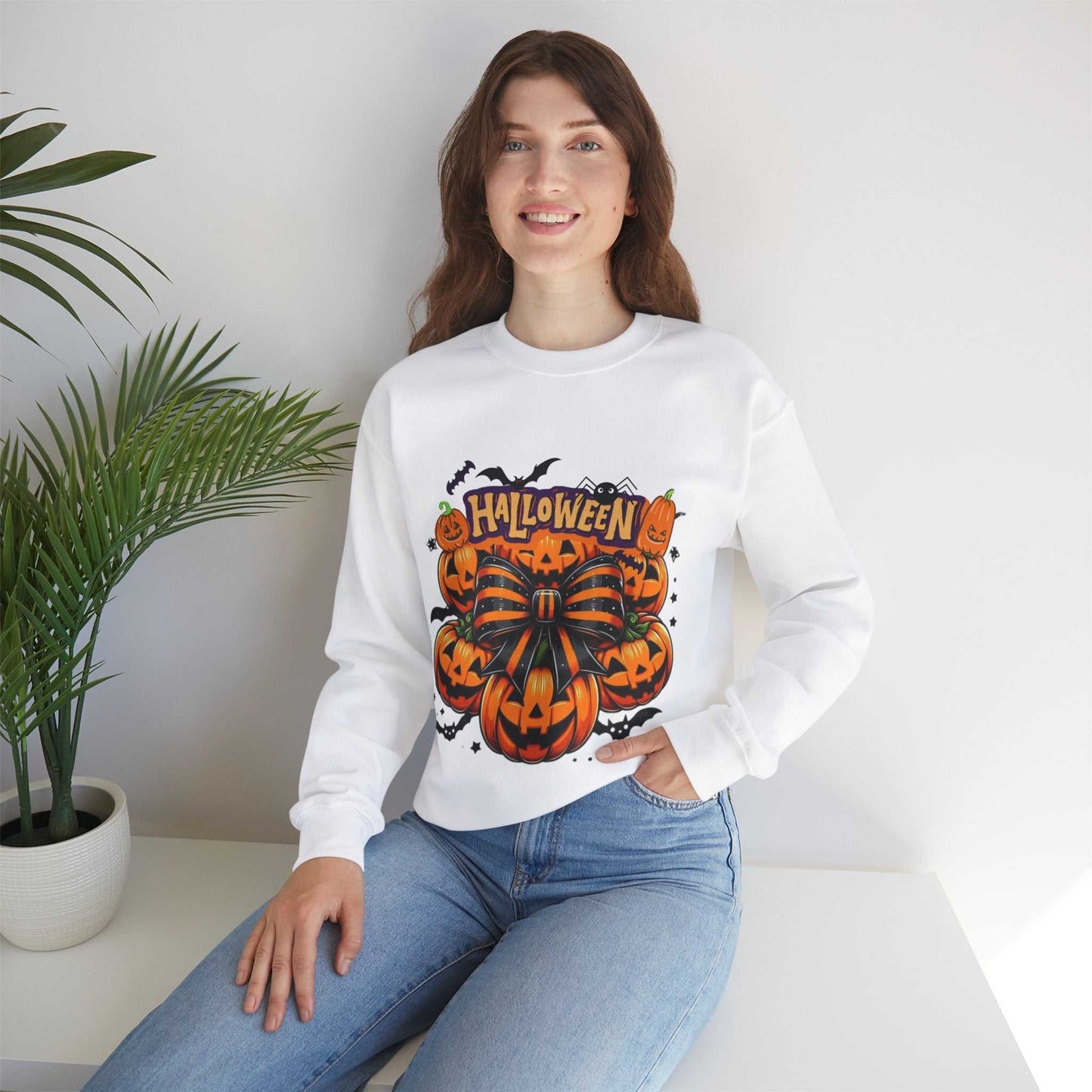 Halloween Sweatshirt, Retro Halloween Pumpkin Gift, Spooky Gift