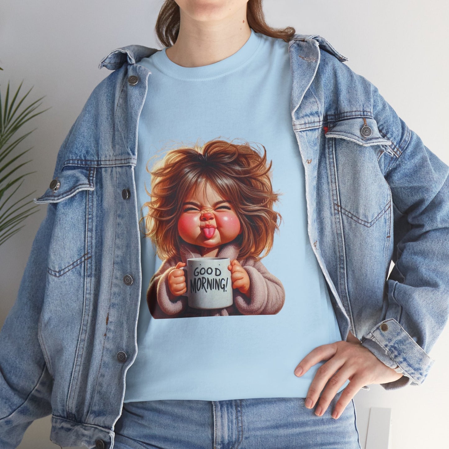 Good Morning Graphic Tee Unisex Heavy Cotton - Cute Cartoon Design Gift