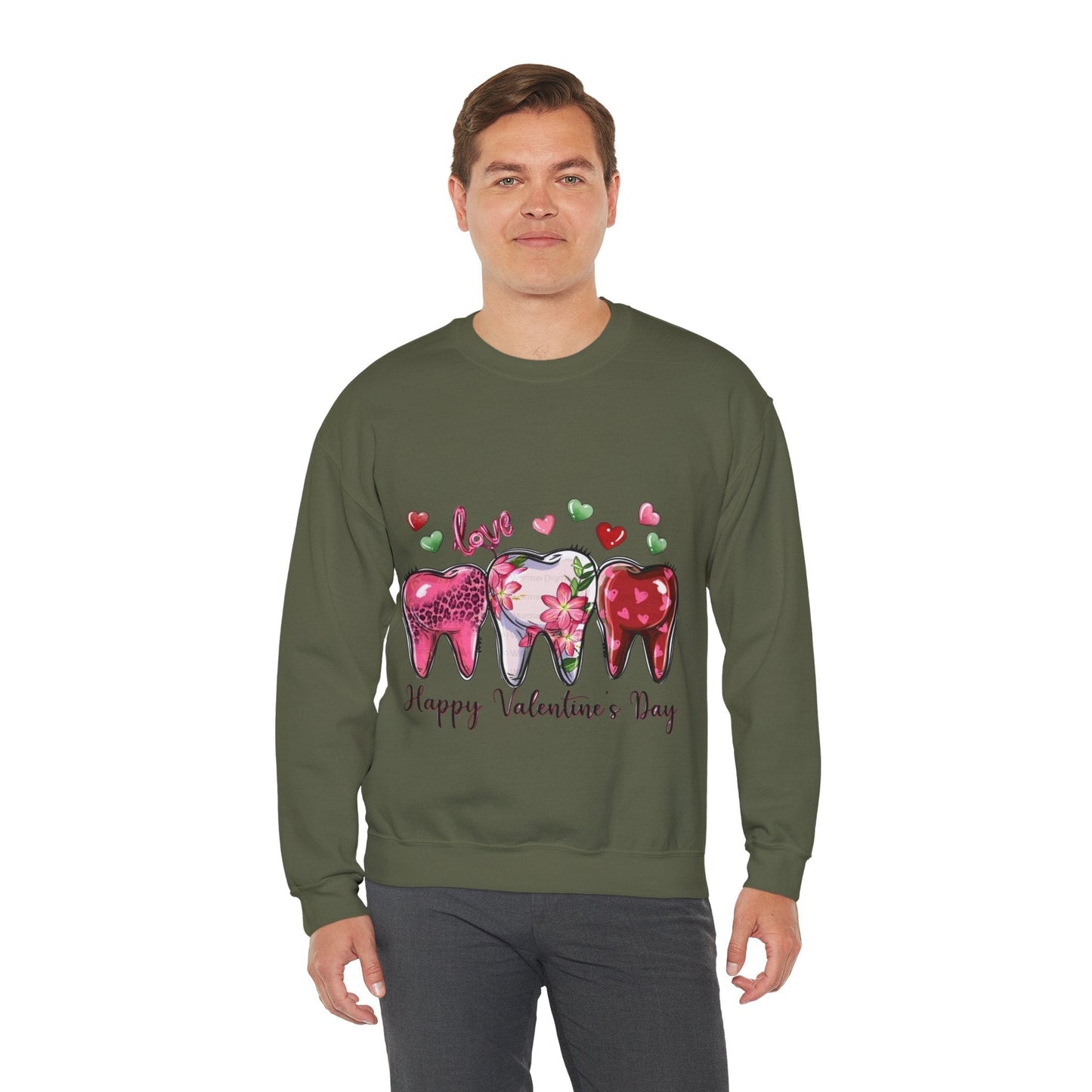 Dental Love Happy Valentines Day Sweatshirt - Cute Dental Hygienist Gift
