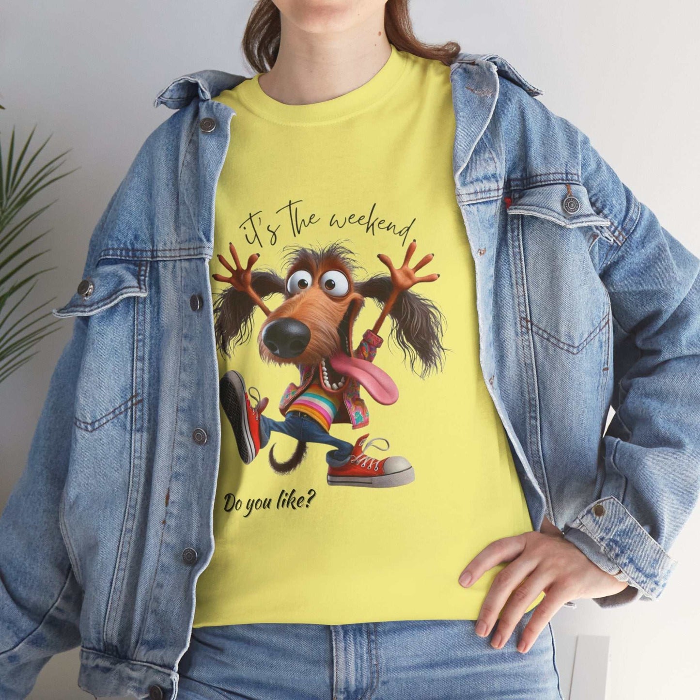Weekend Vibe Graphic Tee, Unisex Cotton T-Shirt, Dog Lover Gift