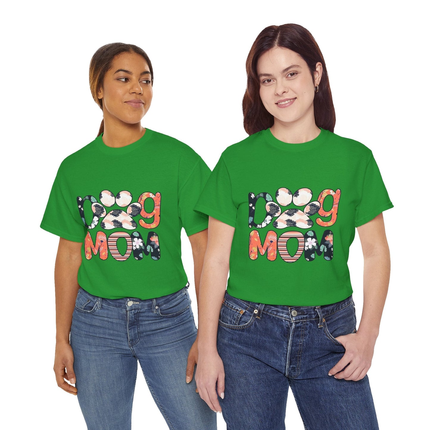 Dog Mom Unisex Heavy Cotton Tee – Perfect Gift for Pet Lovers