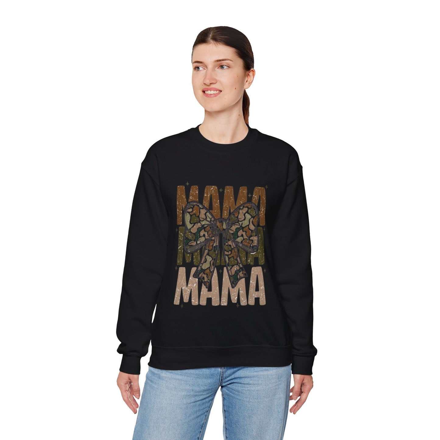Mama Bow Camo Crewneck Sweatshirt - Perfect Gift for Moms