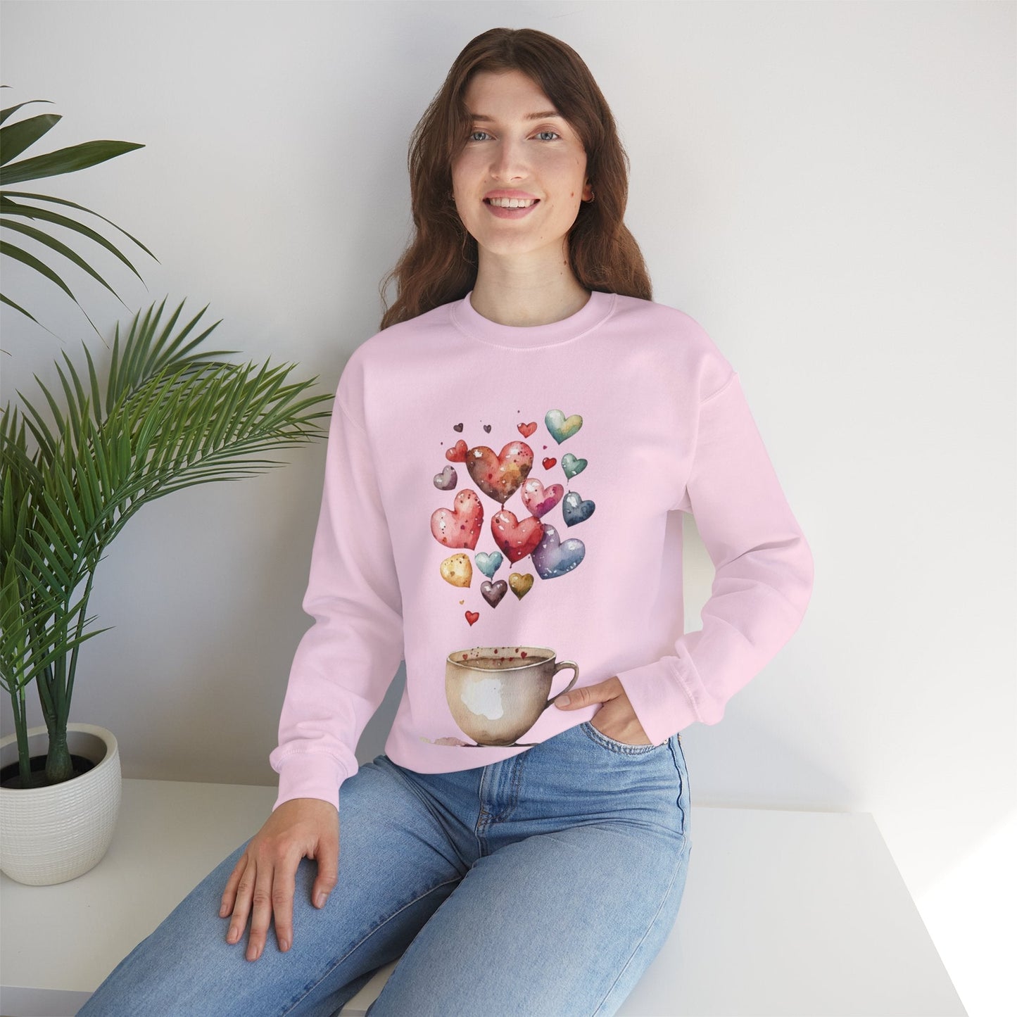 Coffee Is My Valentine Sweatshirt, Cup Coffee Hearts Lover Gift