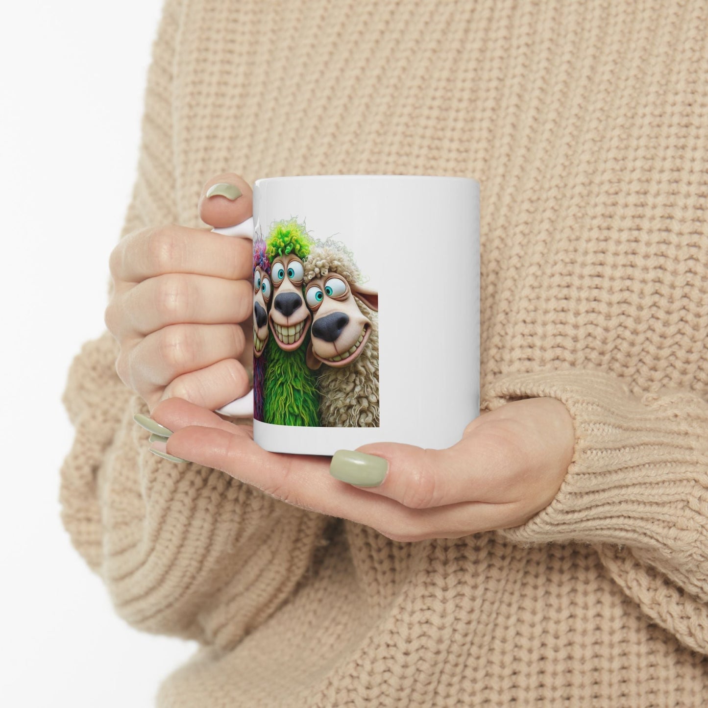 Funny Sheep Ceramic Mug - Perfect for Coffee Lovers and Gift Givers