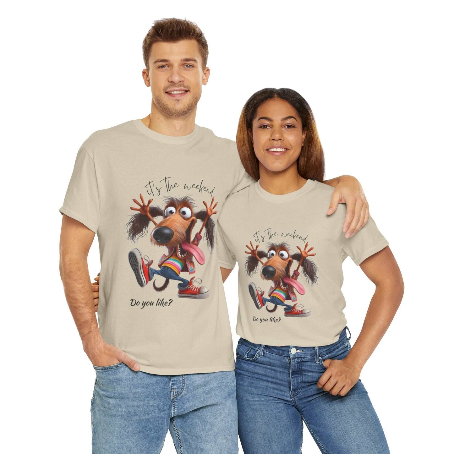 Weekend Vibe Graphic Tee, Unisex Cotton T-Shirt, Dog Lover Gift
