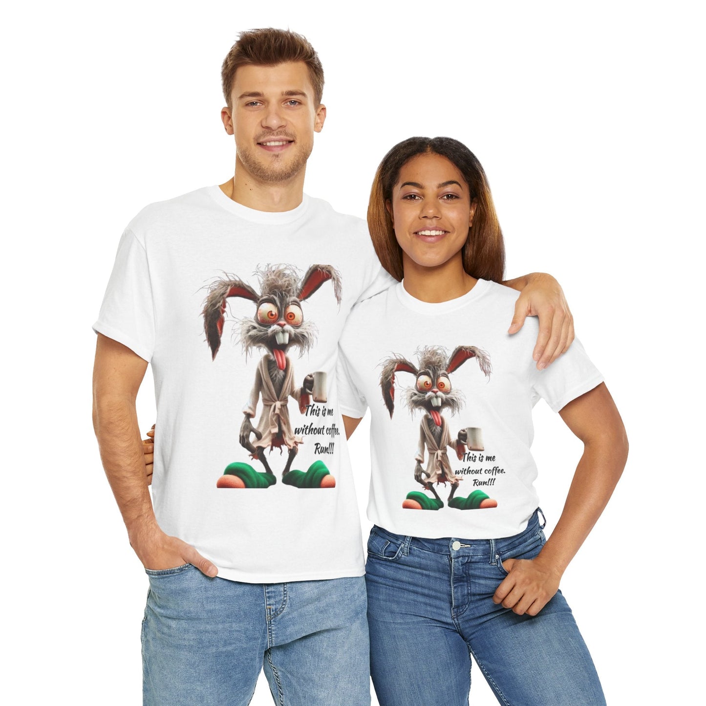 Funny Coffee Lover Tee - Unisex Heavy Cotton Shirt, Perfect Gift for Caffeine Addicts