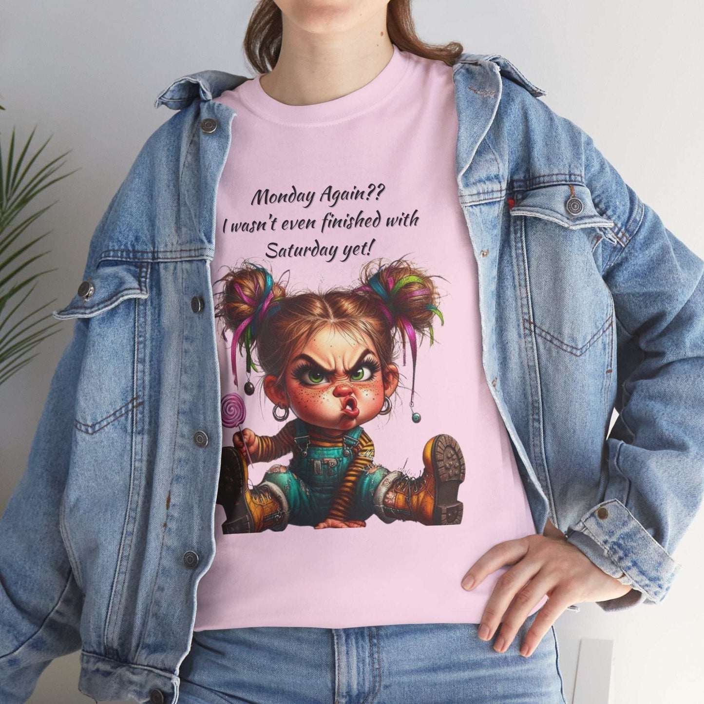 Sassy Cartoon Tee, Funny Graphic Tee, Unisex Cotton Shirt, Quirky Gift