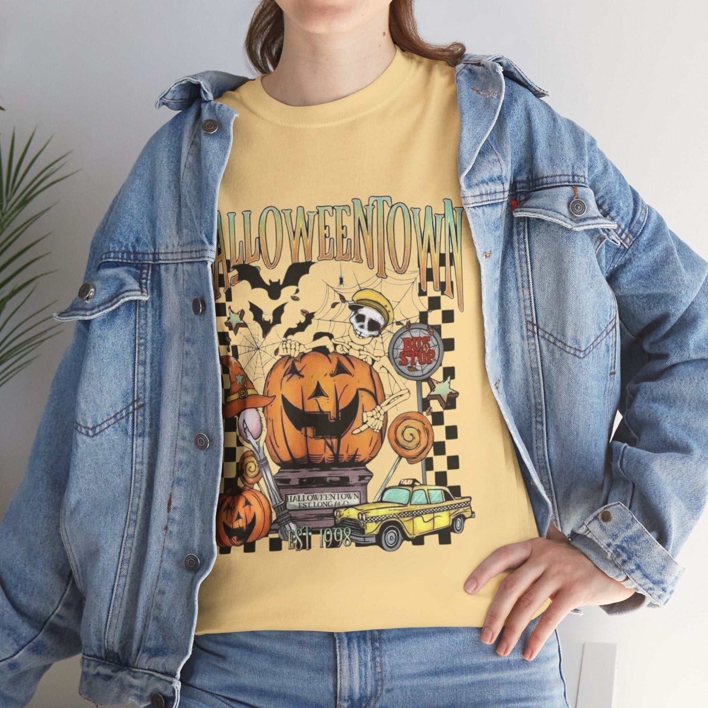 Retro Halloweentown Shirt with pumpkin and spooky design, perfect for Halloween season.