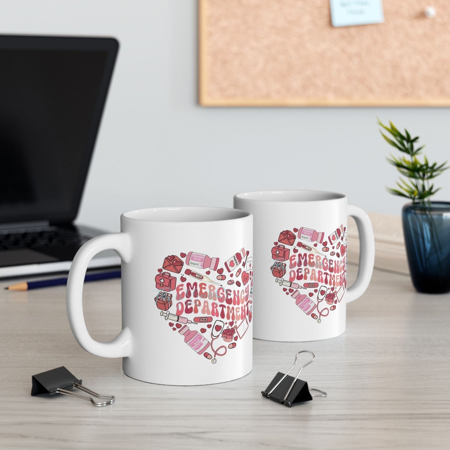Emergency Department Nurse Valentine Mugs, Valentines Day Nursing Gifts
