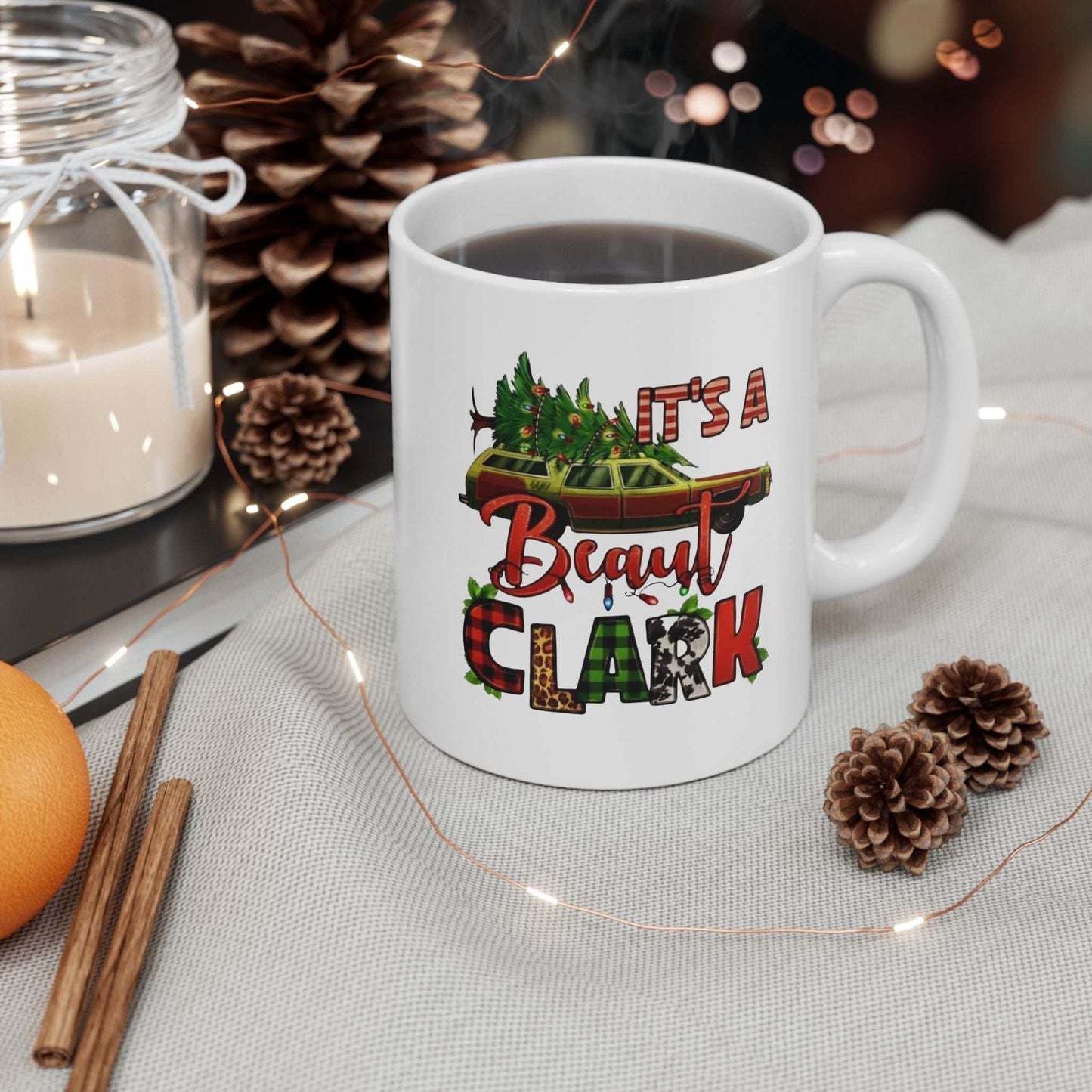 Its A Beaut Clark Christmas Mugs - Funny Holiday Coffee Cup, Festive Gift