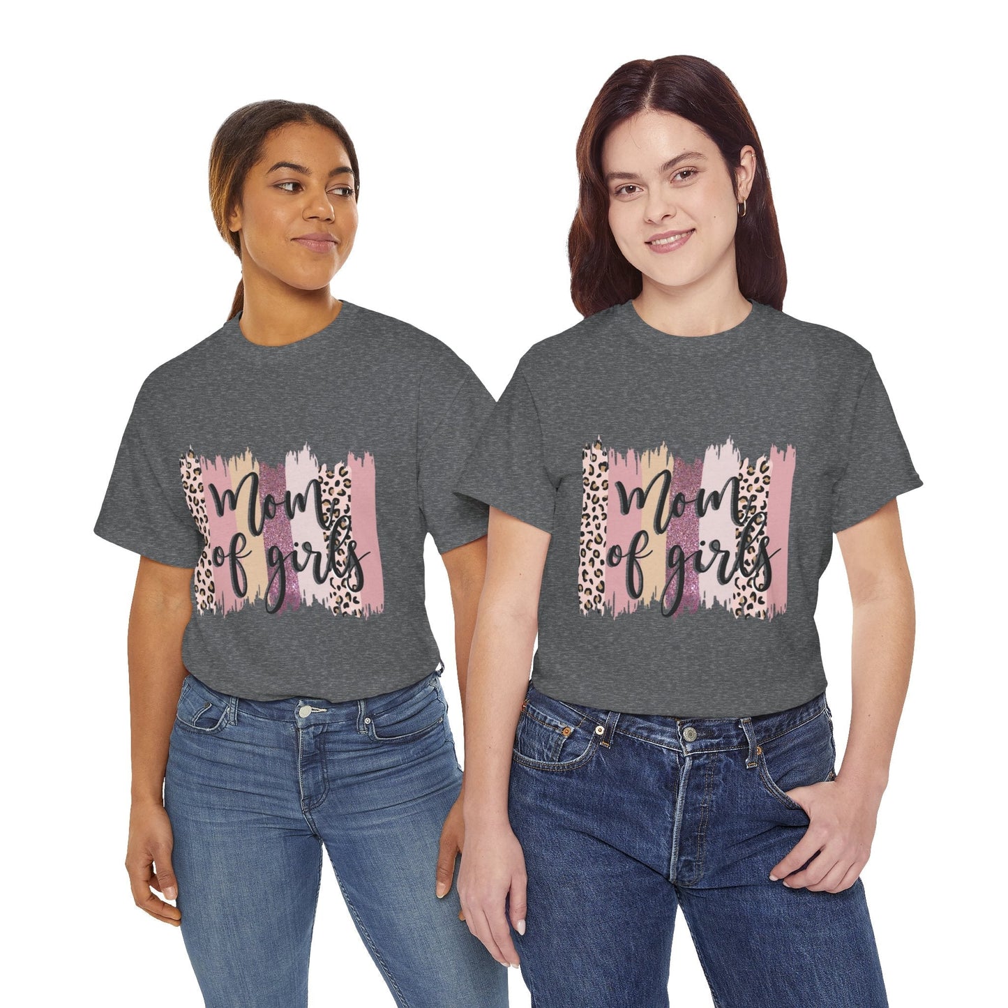 Mom of Girls Unisex Tee Cotton Shirt - Cute & Casual Women's Gift