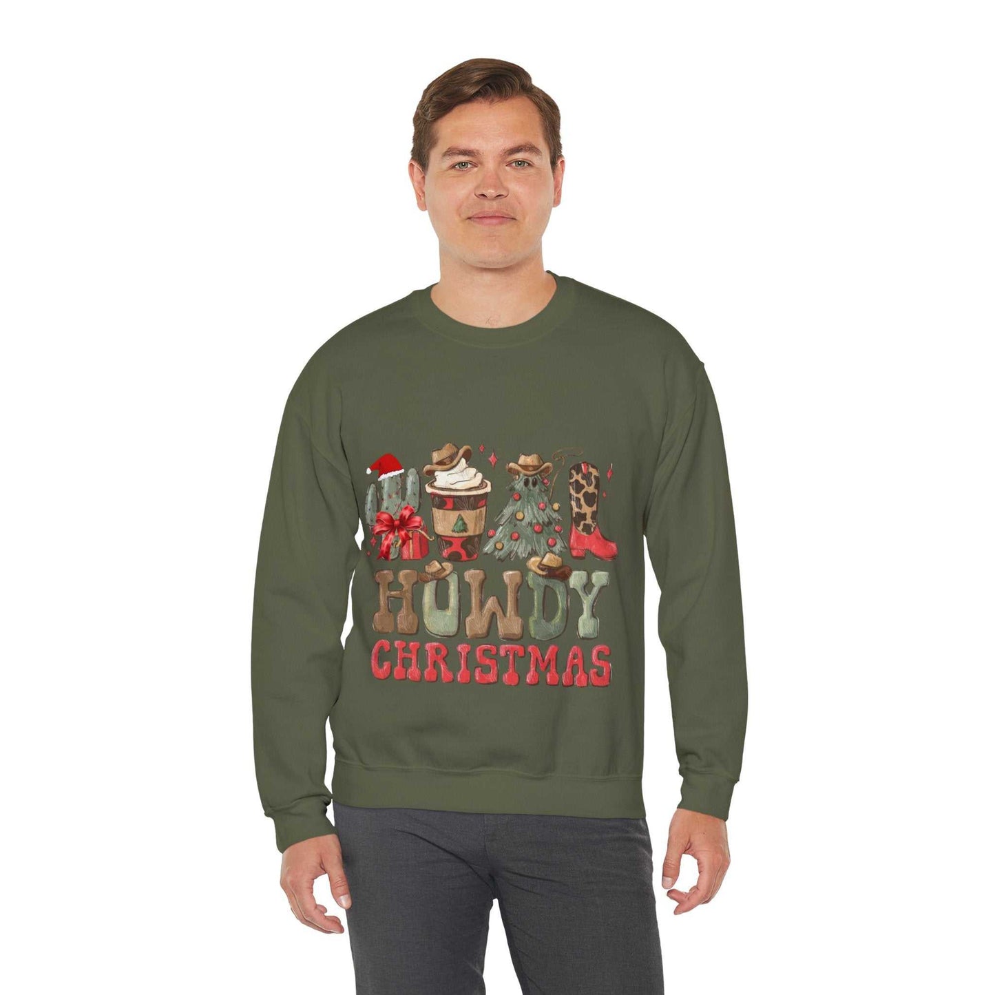Howdy Christmas Sweatshirt, Cowboy Christmas Gift, Western Christmas