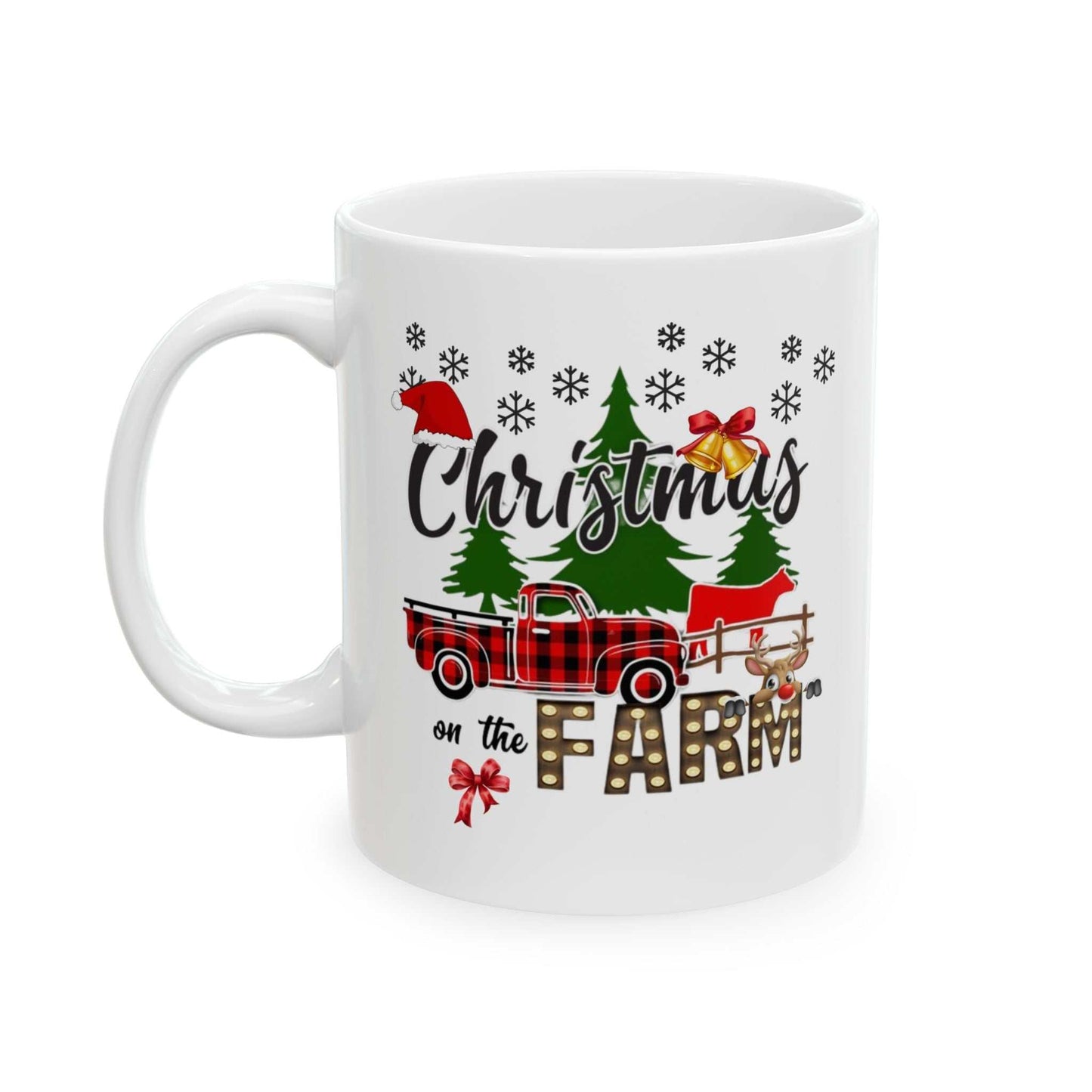 Christmas on the Farm Mugs, Christmas Tree Gift