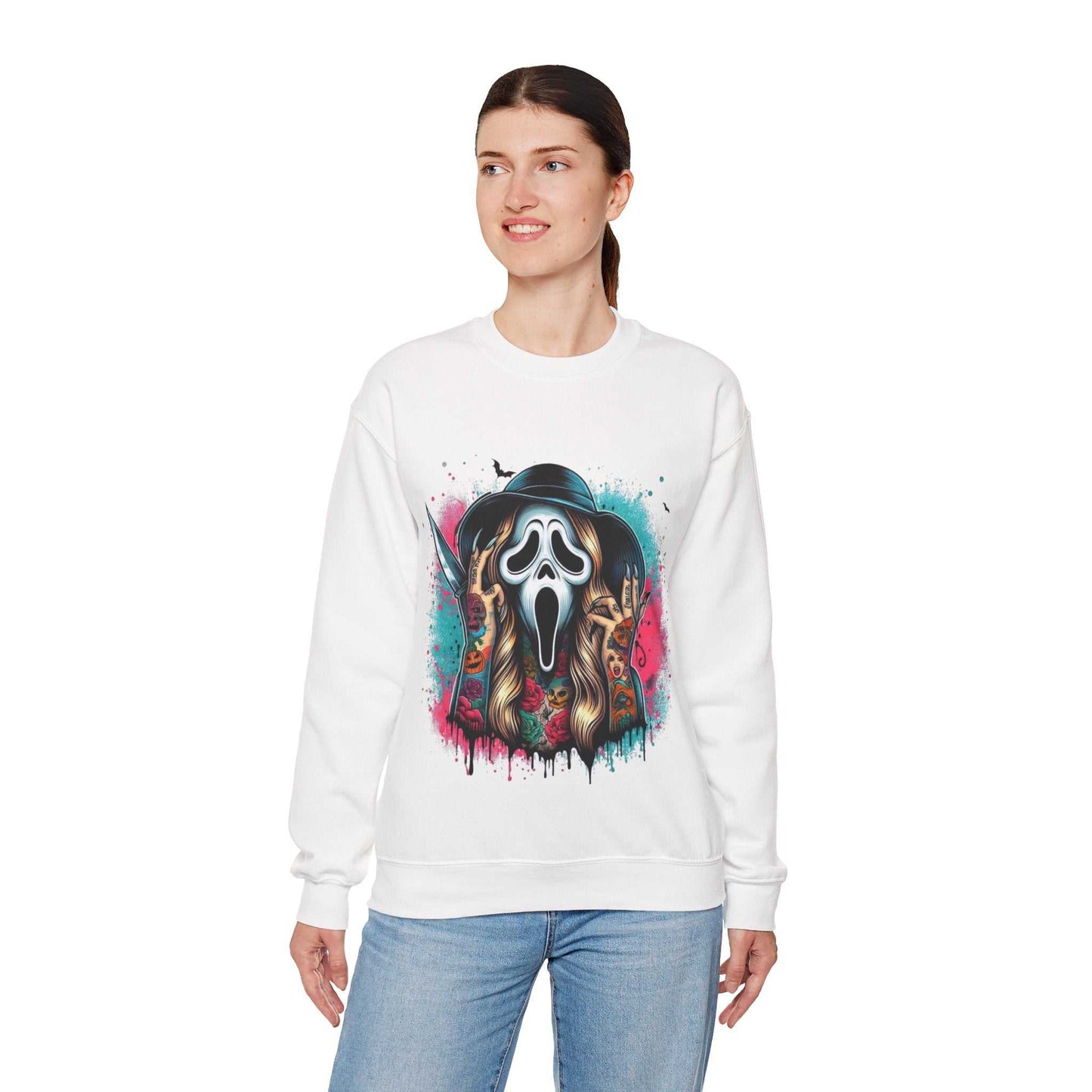 Scream Art Crewneck Sweatshirt, Horror Sweatshirt, Vintage Style Gift