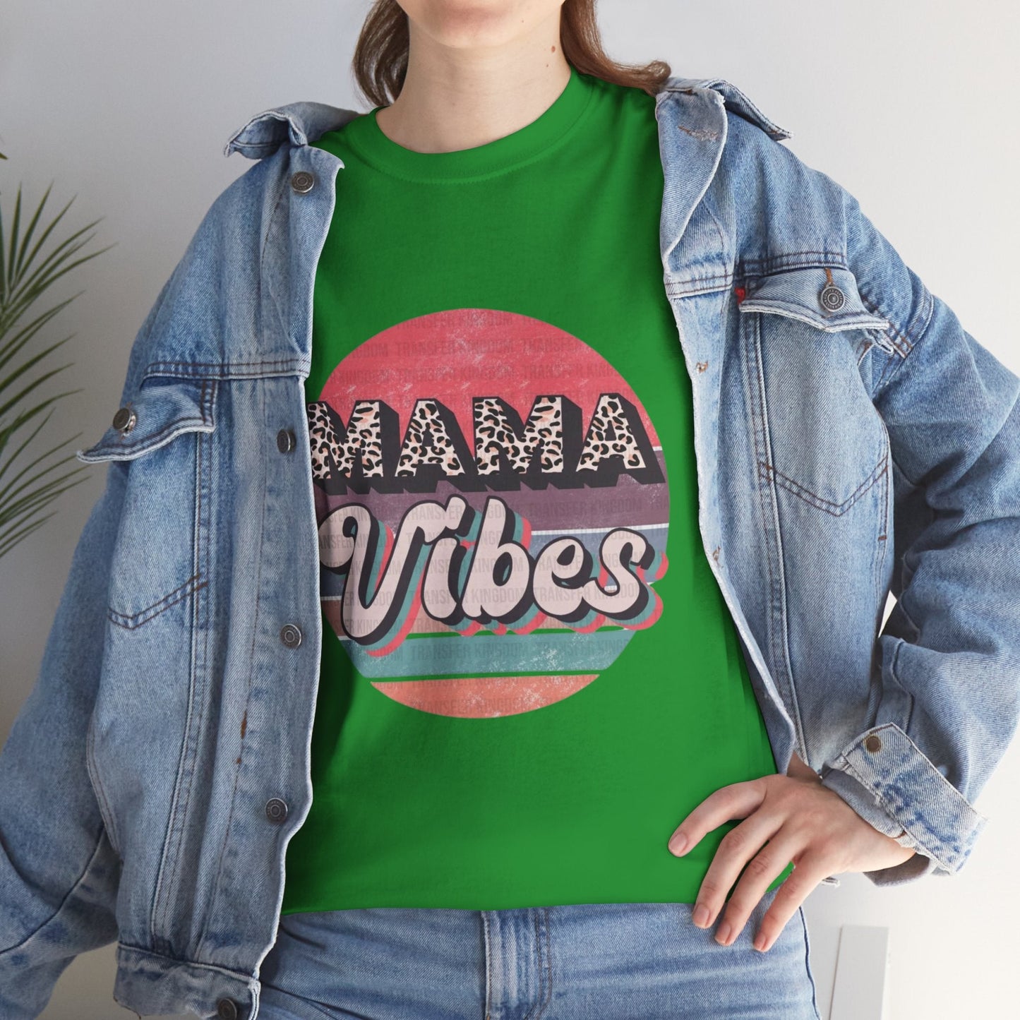 Mama Vibes Unisex Heavy Cotton Tee – Perfect for Moms and Relaxed Days