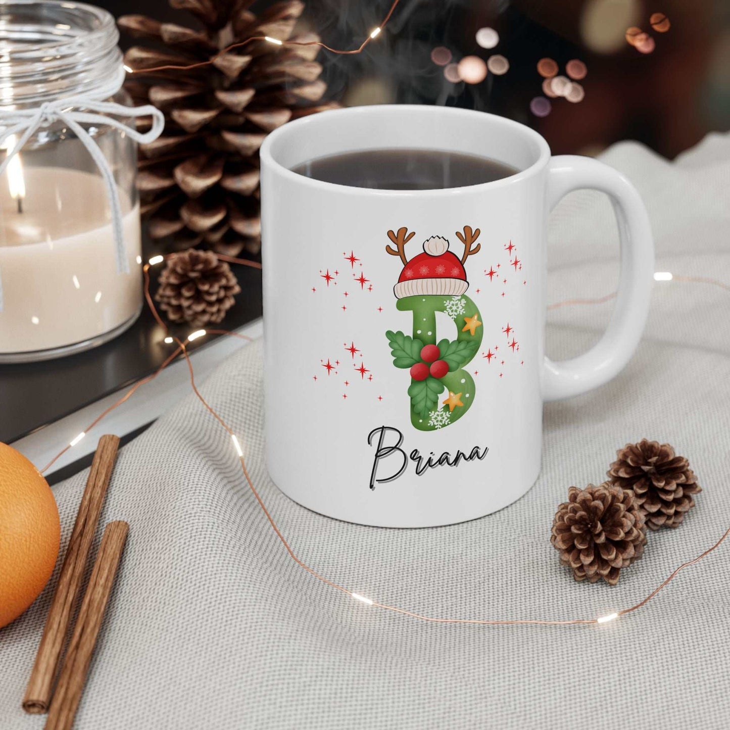 Family Christmas Name Mug, Christmas Mugs With Name Gift