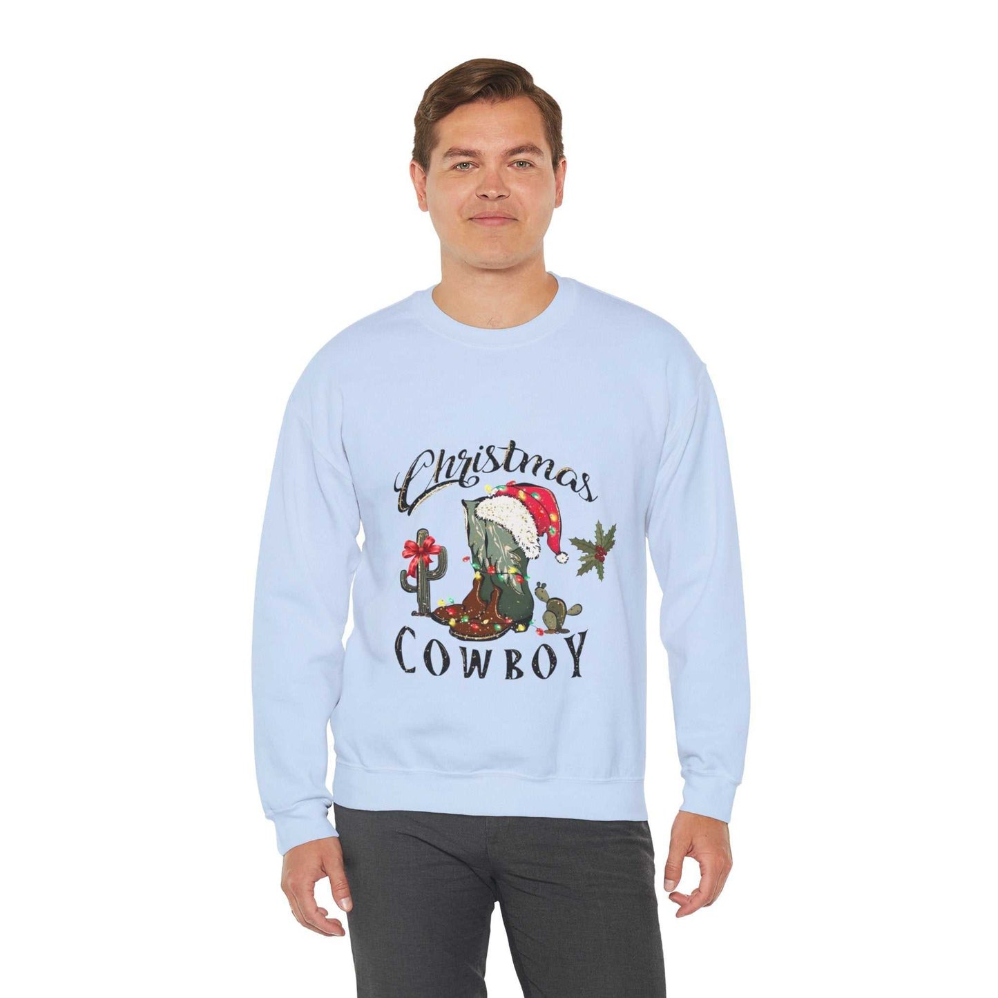 Western Christmas Cowboy Sweatshirt, Western Theme Christmas Gift
