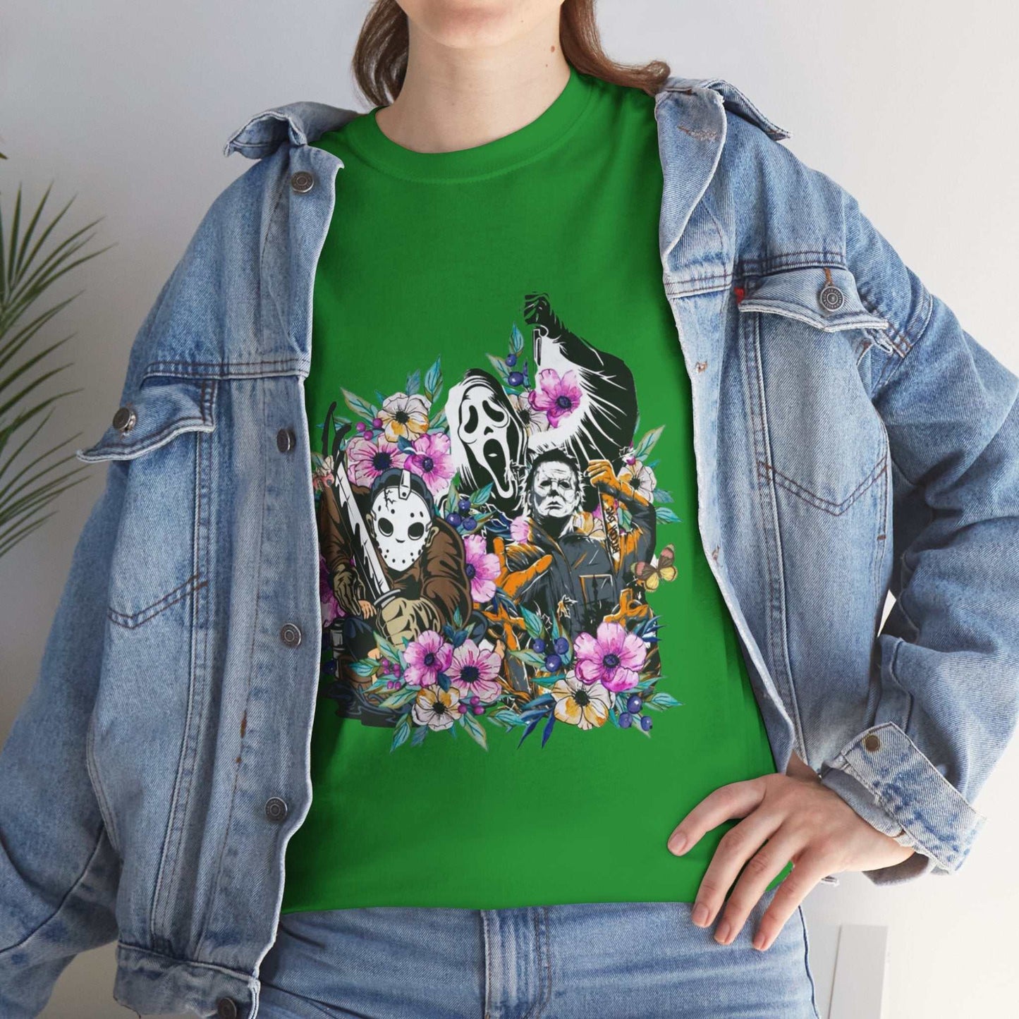 Floral Skull Tee | Unisex Heavy Cotton Shirt, Boho Style, Gift for Nature Lovers