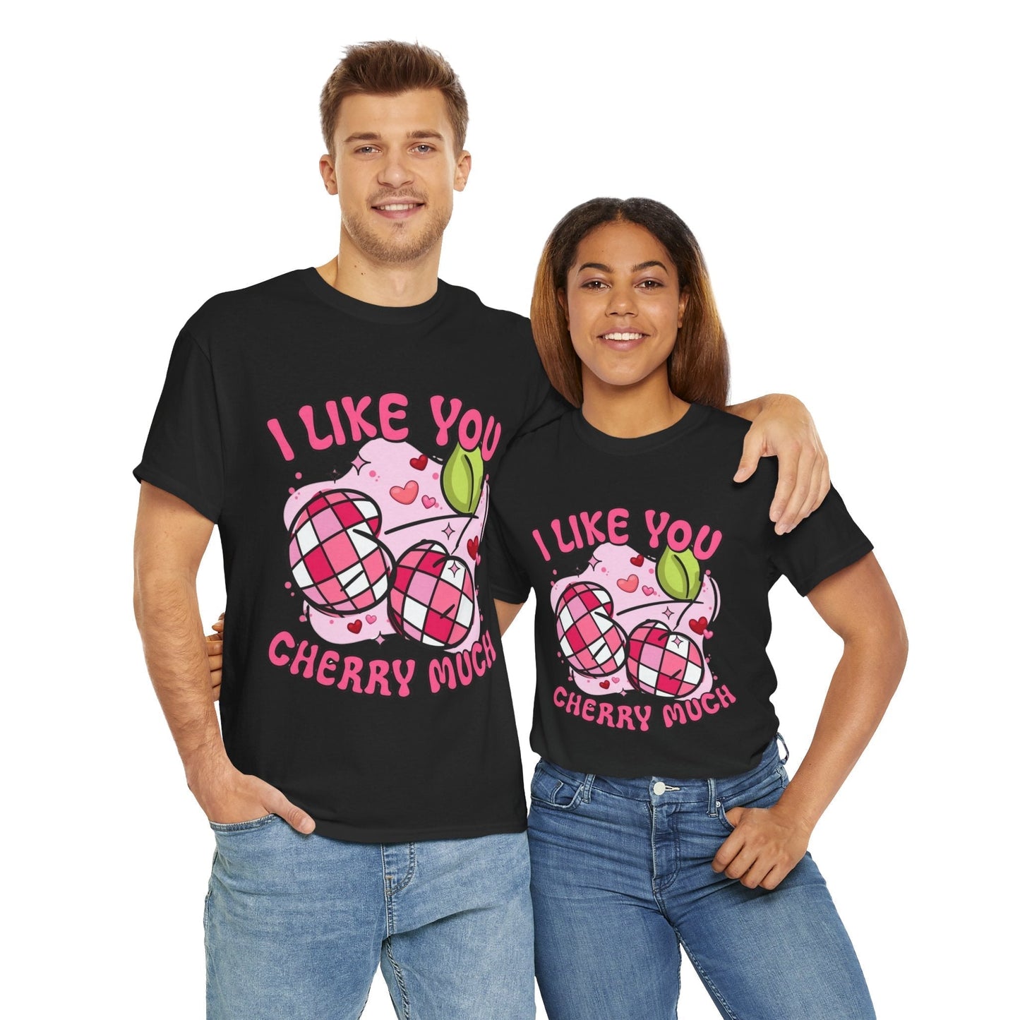 I Like You Cherry Much T-shirt , Valentines Day Cherry Gift