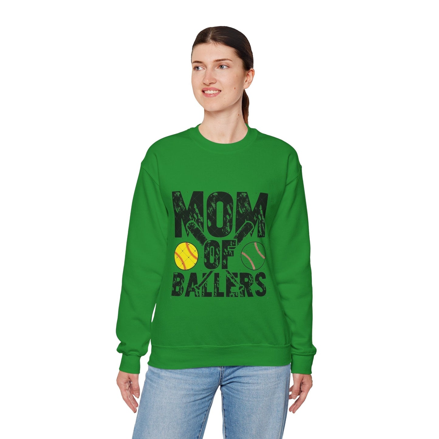 Mom of Ballers Crewneck Sweatshirt - Unisex Heavy Blend