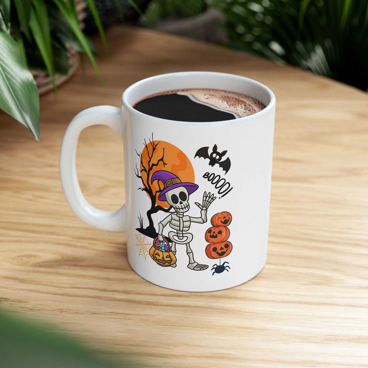 Halloween Skeleton Mugs, Dead Halloween Gift, Spooky Drinkware