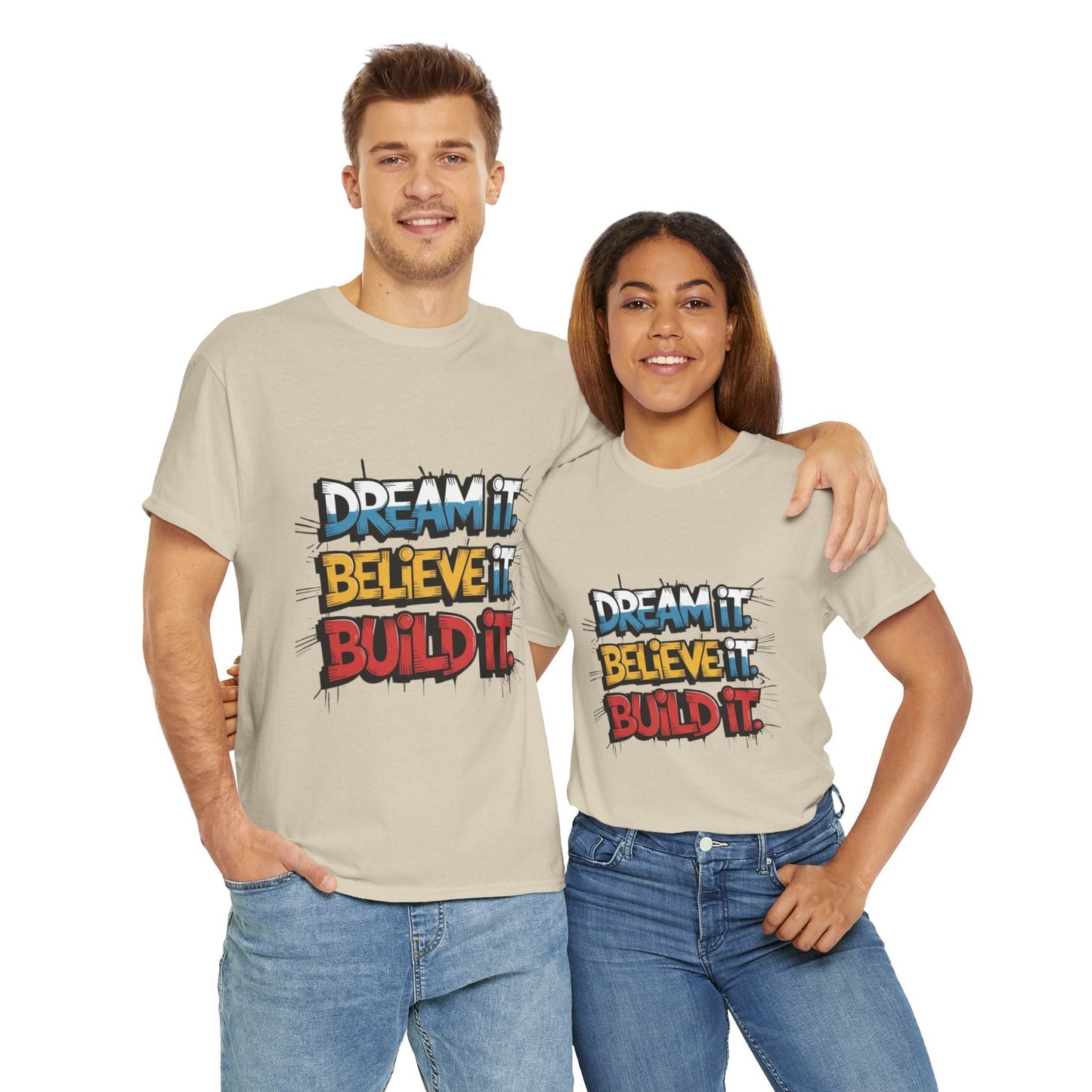 Motivational T-Shirt for Dreamers, Dream it. Believe it. Build it, Gift for Dreamers