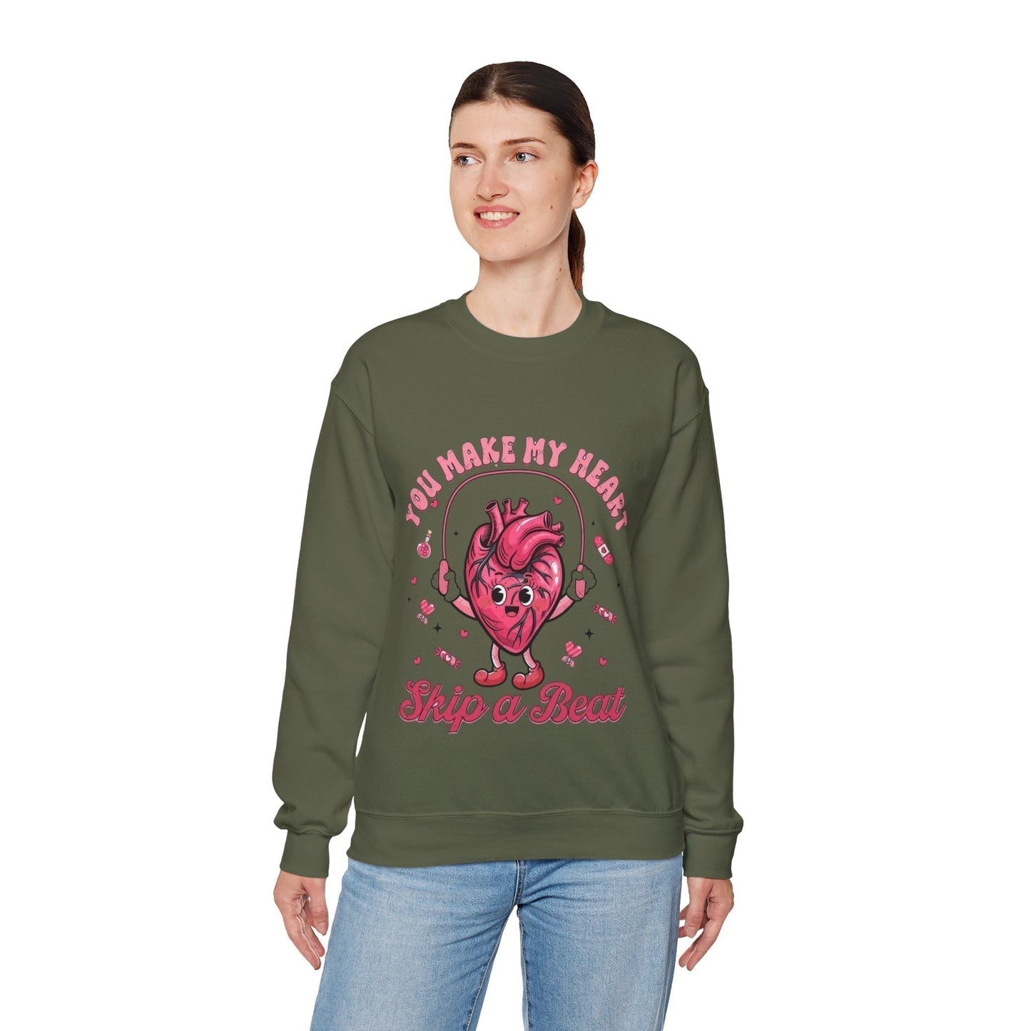 You Make My Heart Skip a Beat Sweatshirt – Funny Heart Gift for Nurse