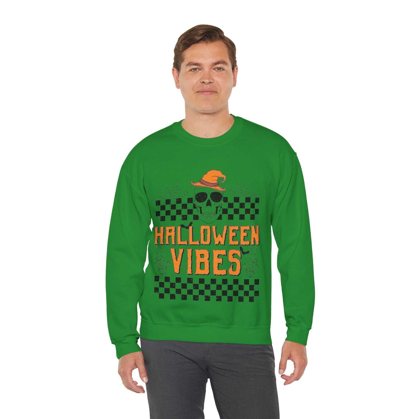 Halloween Vibes Crewneck Sweatshirt | Cozy Fall Apparel, Spooky Season Gift