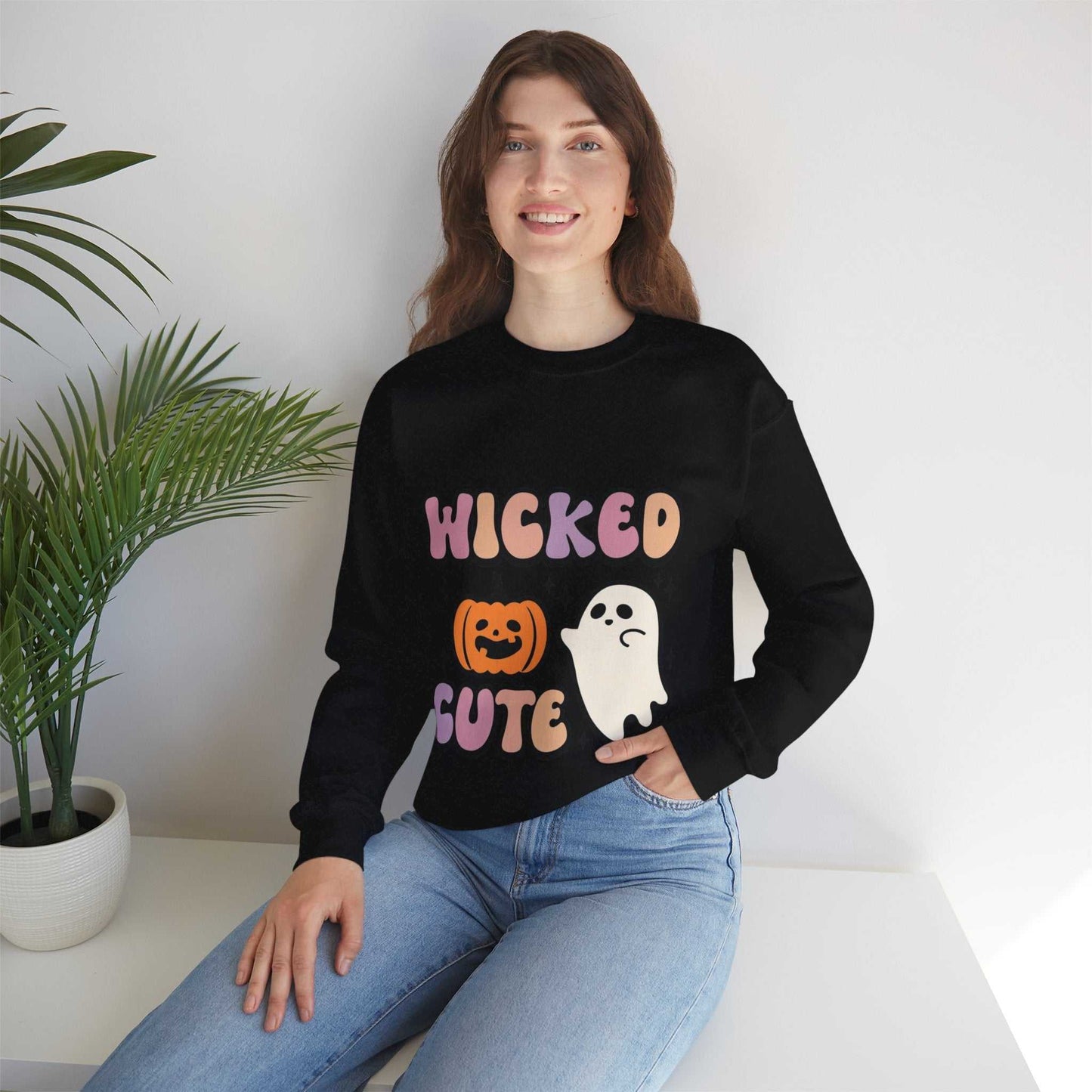 Wicked Cute Halloween Sweatshirt, Spooky Fun Halloween Gift, Spooky Style